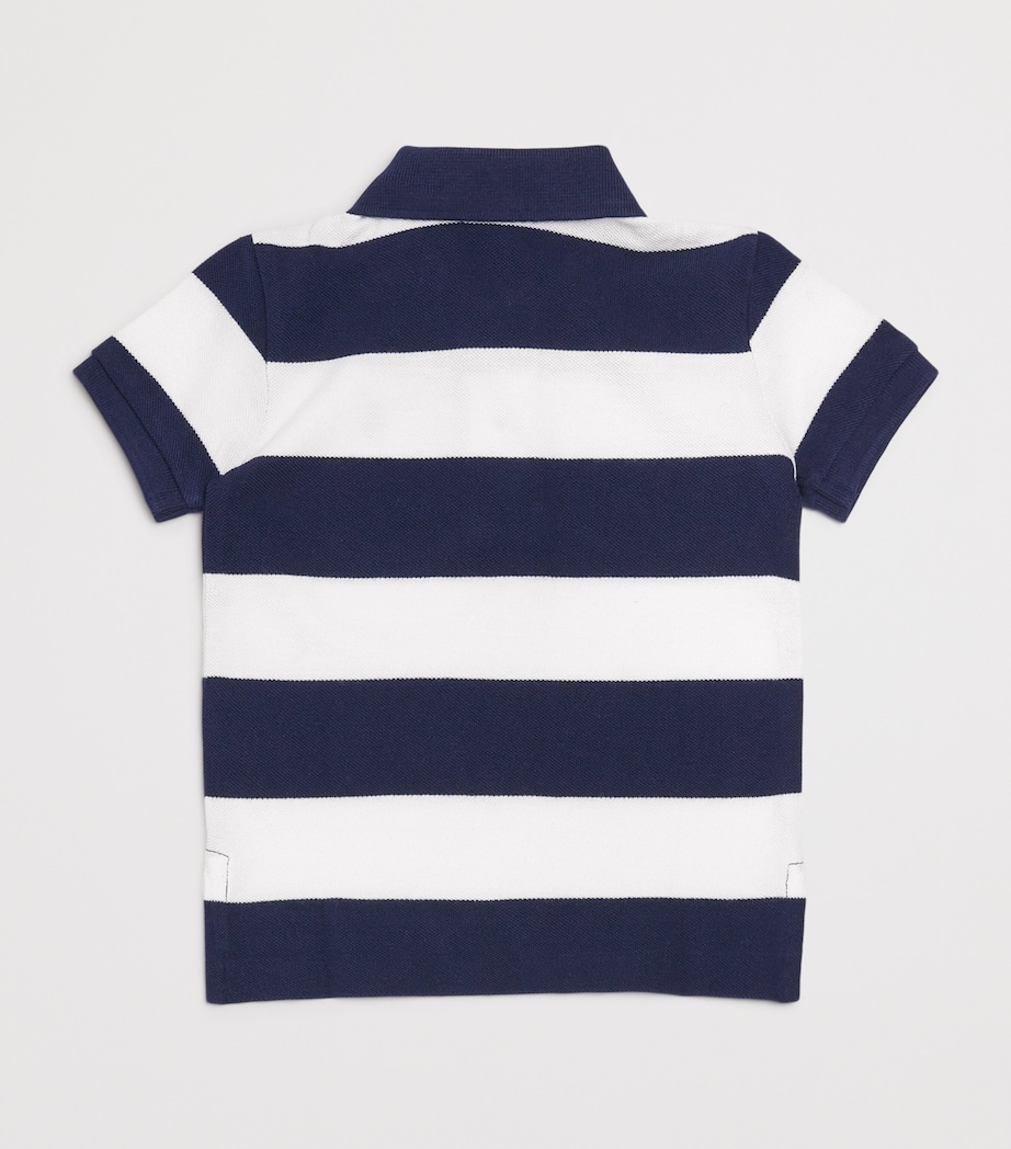 Cotton Stripe Polo Shirt (3-24 Months) NAVY MU Image 2