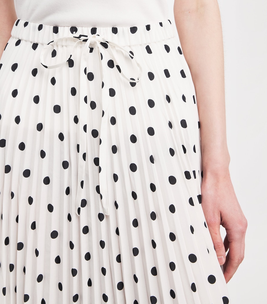 Polka-Dot Pleated Midi Skirt LIGHT PRINT Image 6