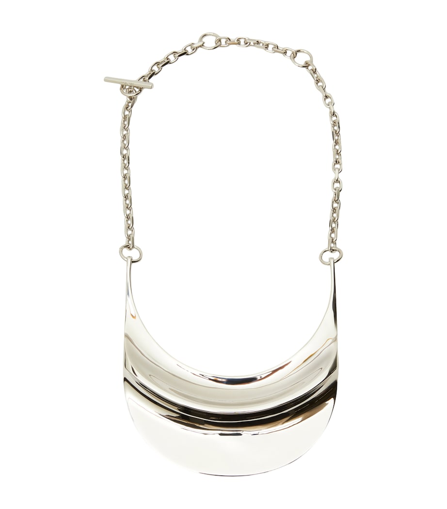 Max Mara Crescent Necklace Silver Image 1