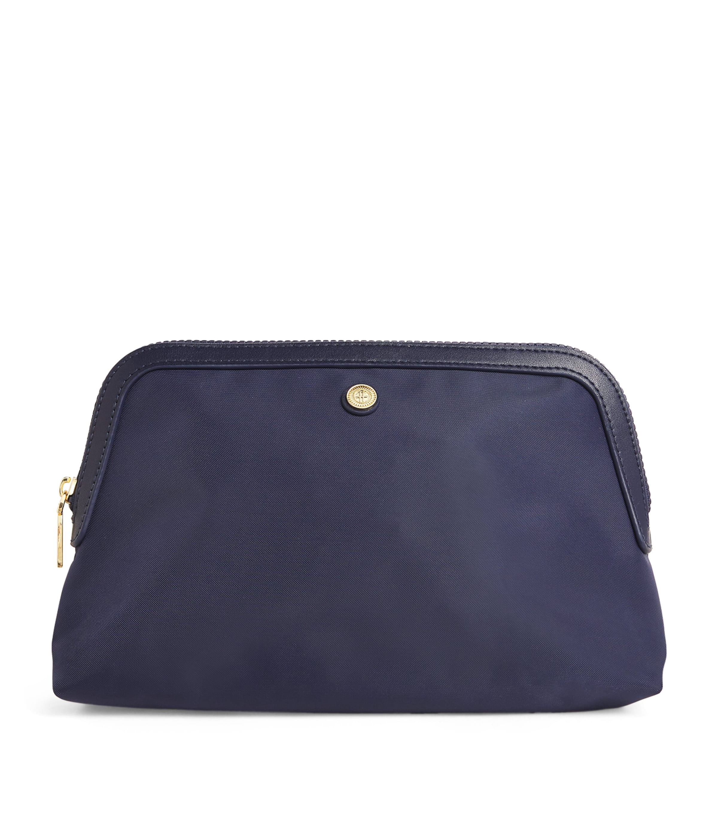 Shop Harrods Large Nylon Wash Bag In Navy