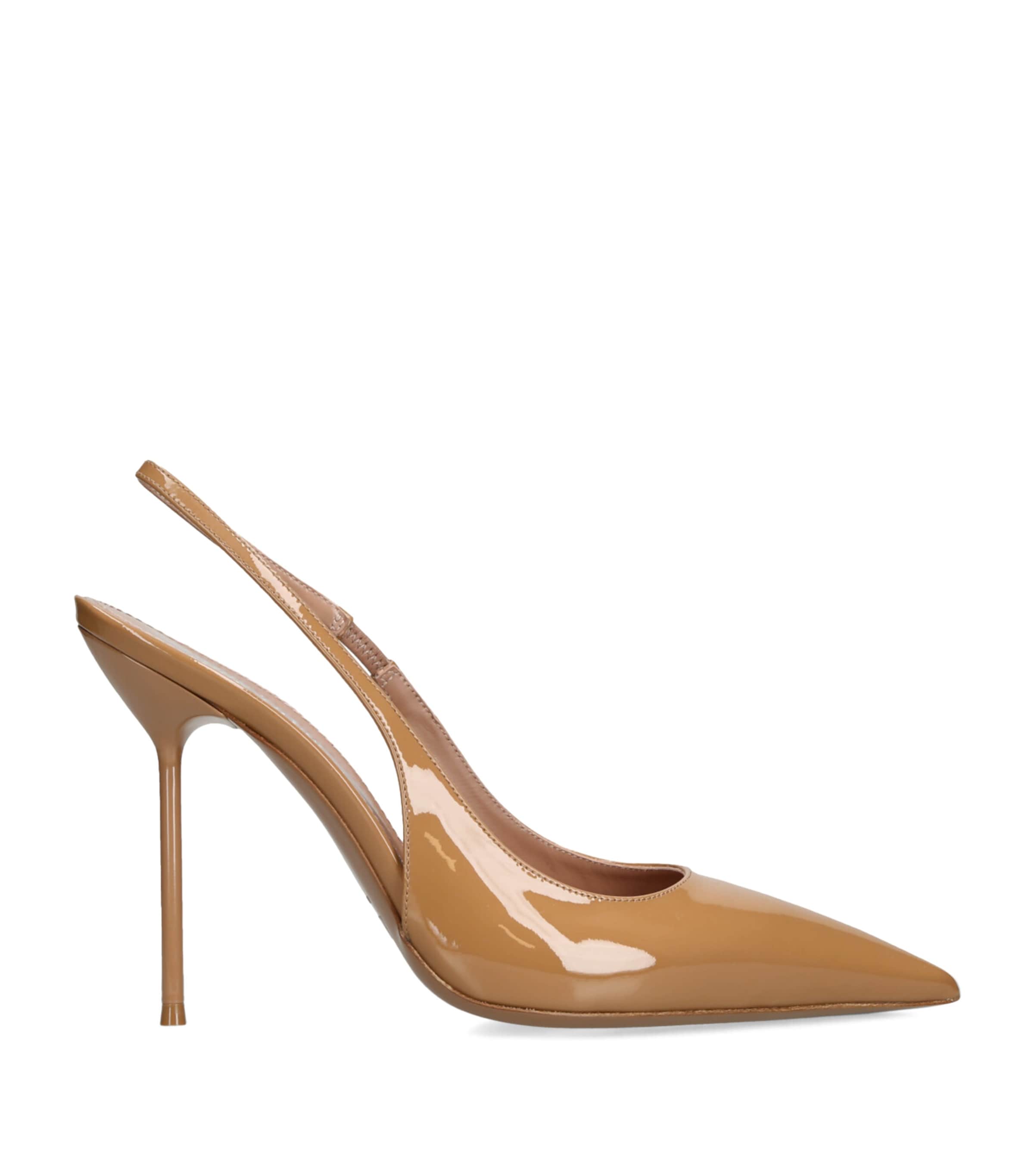 Paris Texas Patent Leather Lidia Slingback Pumps 105 In Beige
