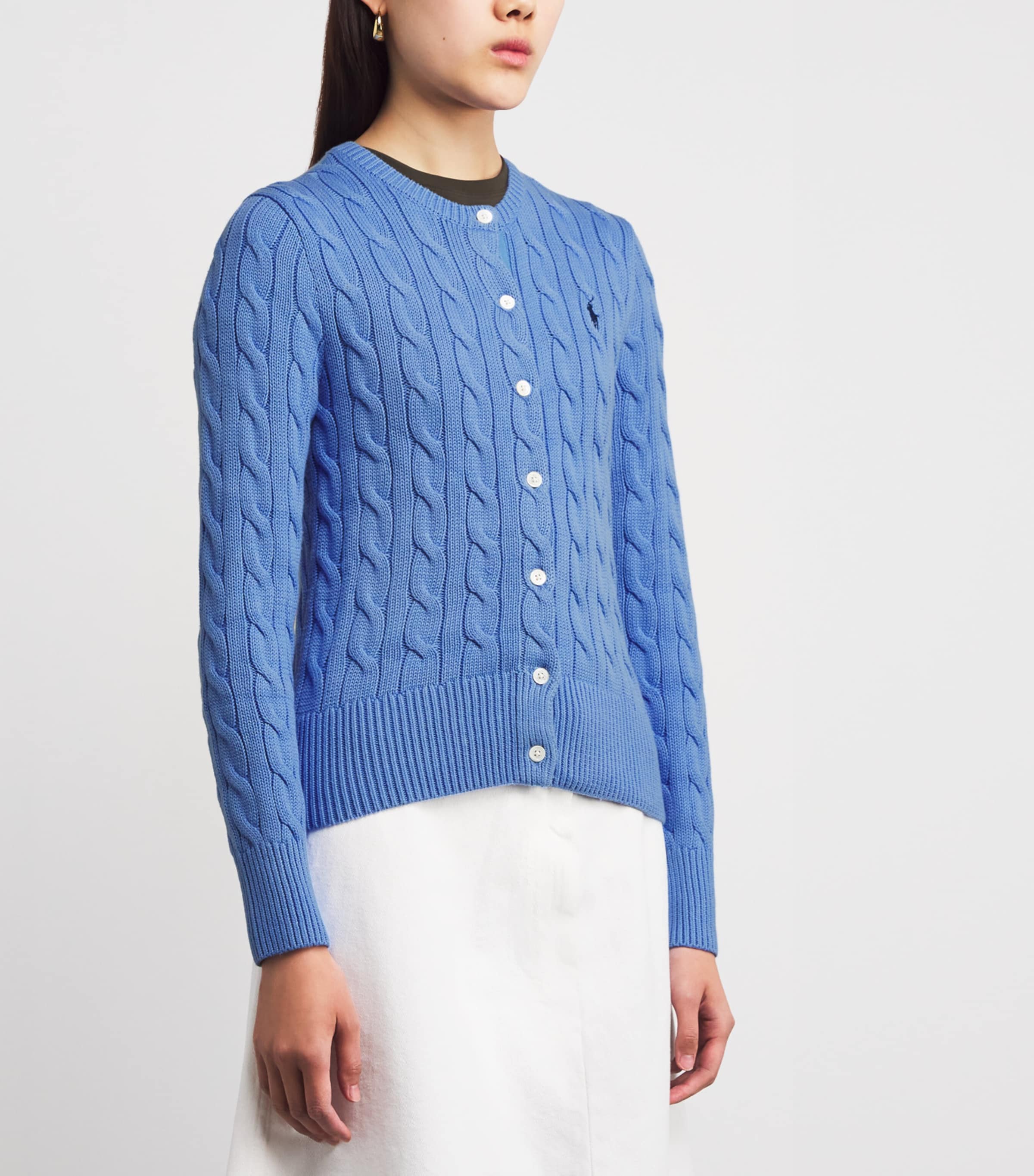 Cotton Cable-Knit Cardigan NEW LITCHFIELD BLUE Image 3