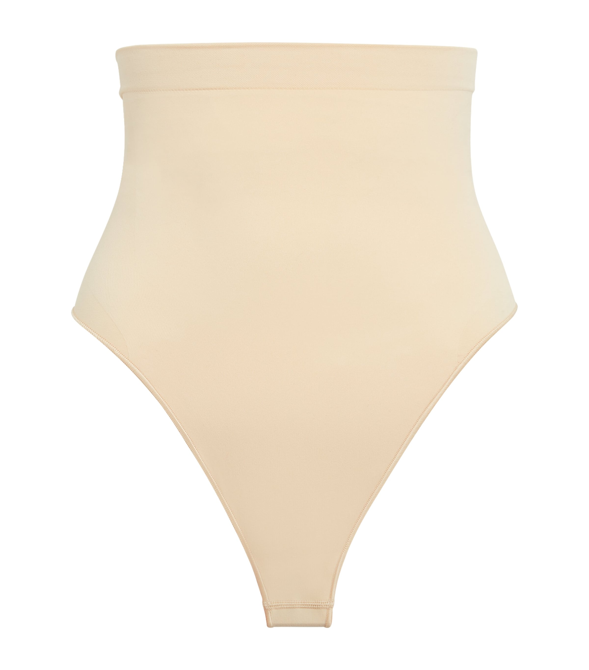 Skims Seamless Sculpt High-waist Thong In Beige