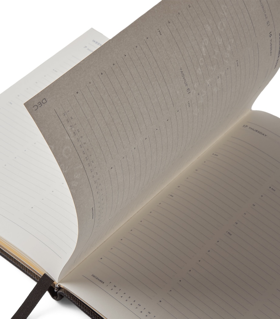 Panama Leather Kings Desk Diary BLACK Image 3