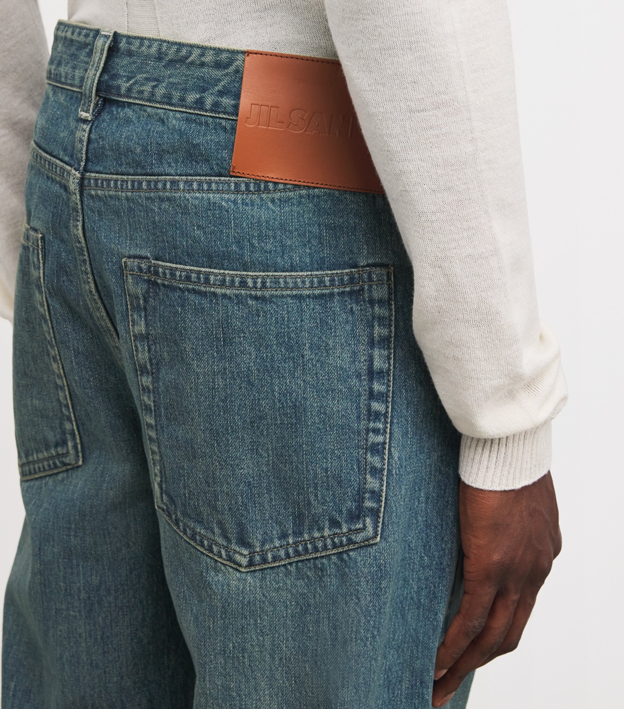 Jil Sander Logo-Patch Straight Jeans | Harrods US