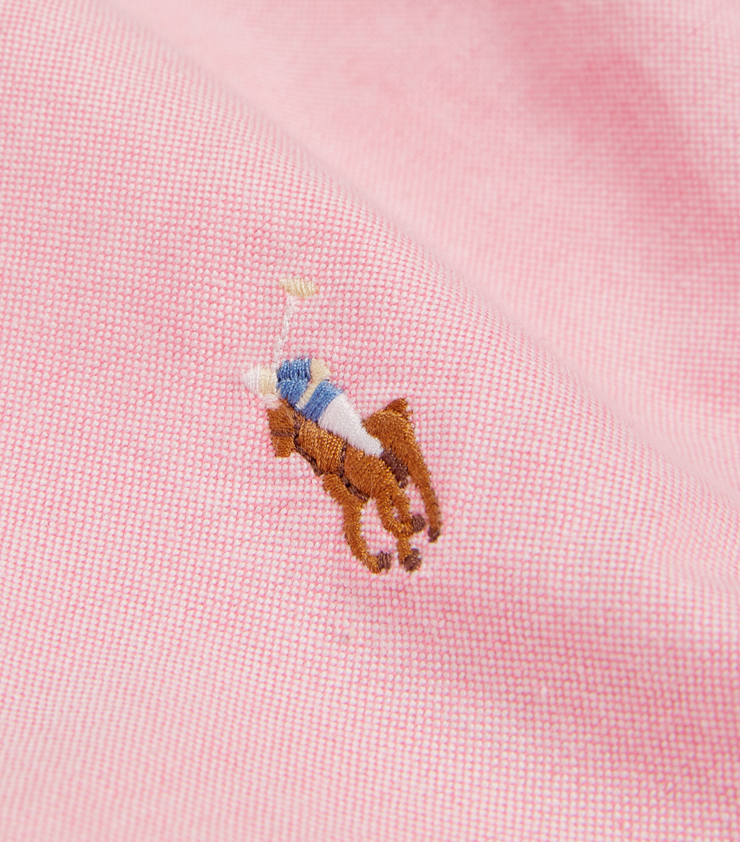 Cotton Polo Pony Oxford Shirt PINK Image 5