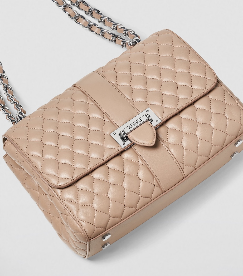 Aspinal Of London Large Lottie Shoulder Bag Taupe Image 3