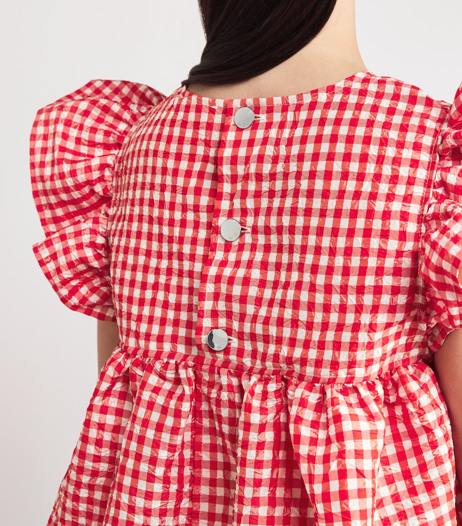 Taffeta Check Mini Dress 847 RED ALERT Image 4