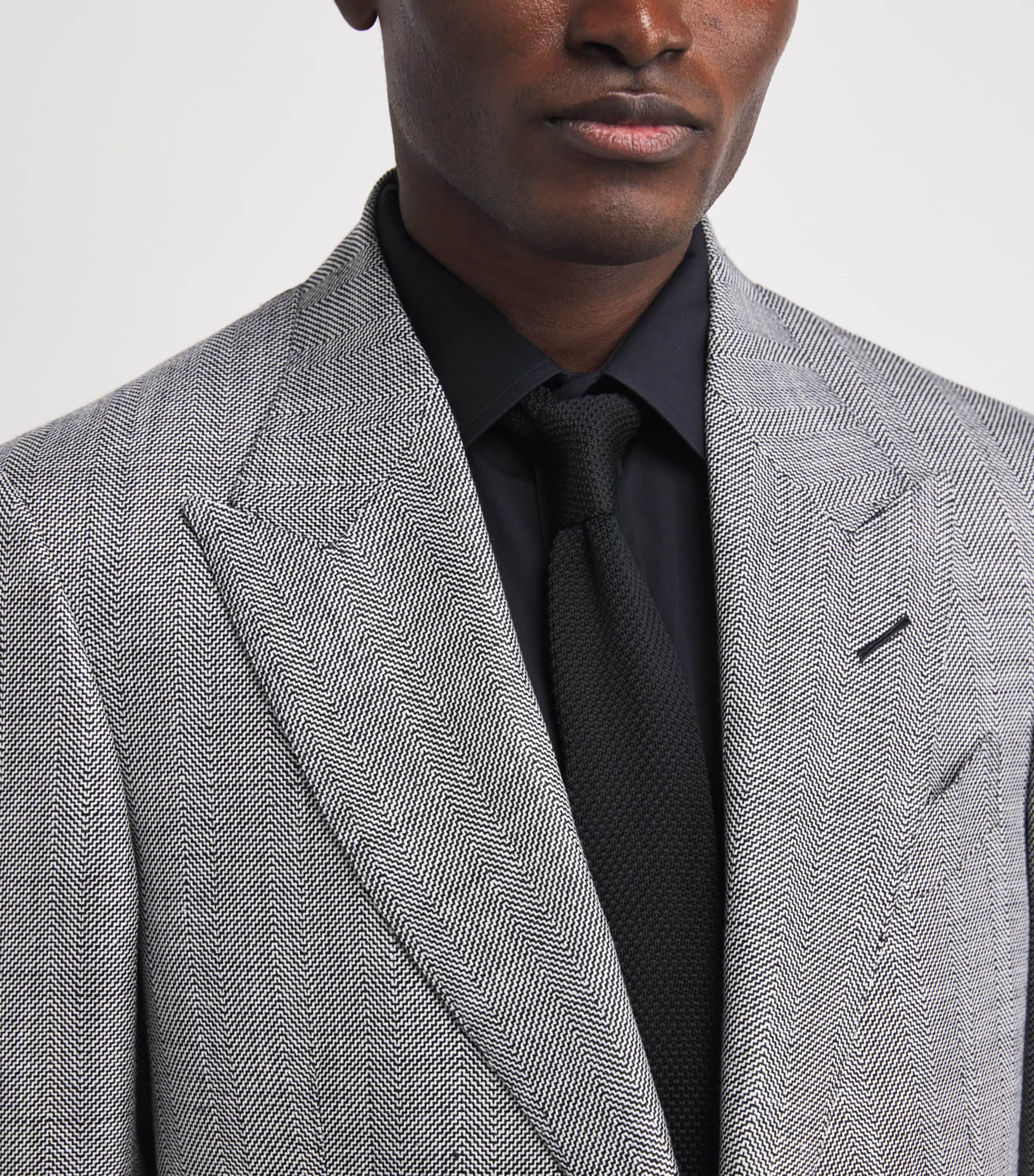 Wool-Blend Herringbone Shelton Blazer NWA Image 6
