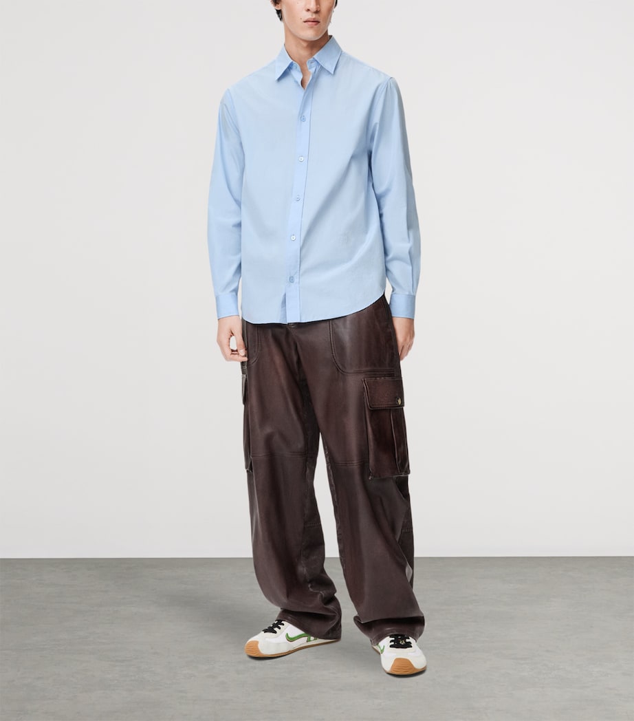 Cotton-Blend Poplin Shirt LIGHT BLUE Image 5