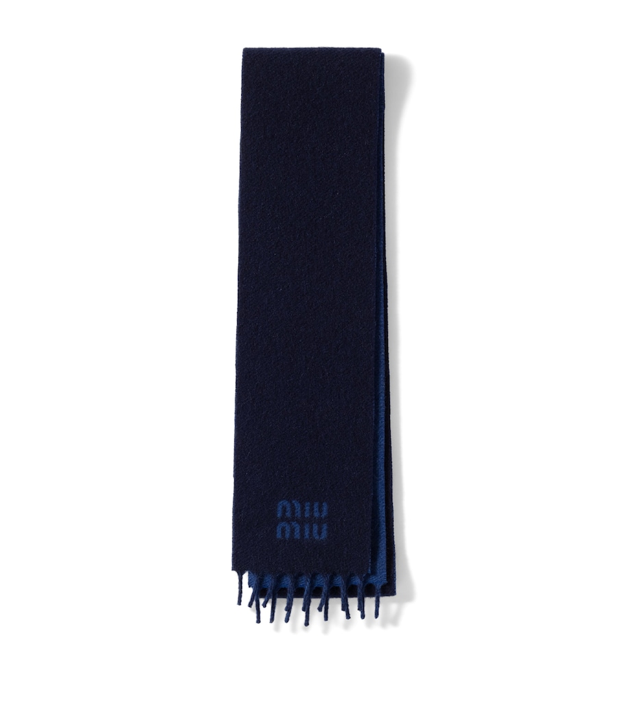 Miu Miu Cashmere Logo Scarf Image 1