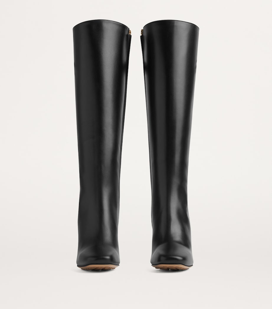 Bottega Veneta Leather Knot Knee-High Boots 90 Image 4