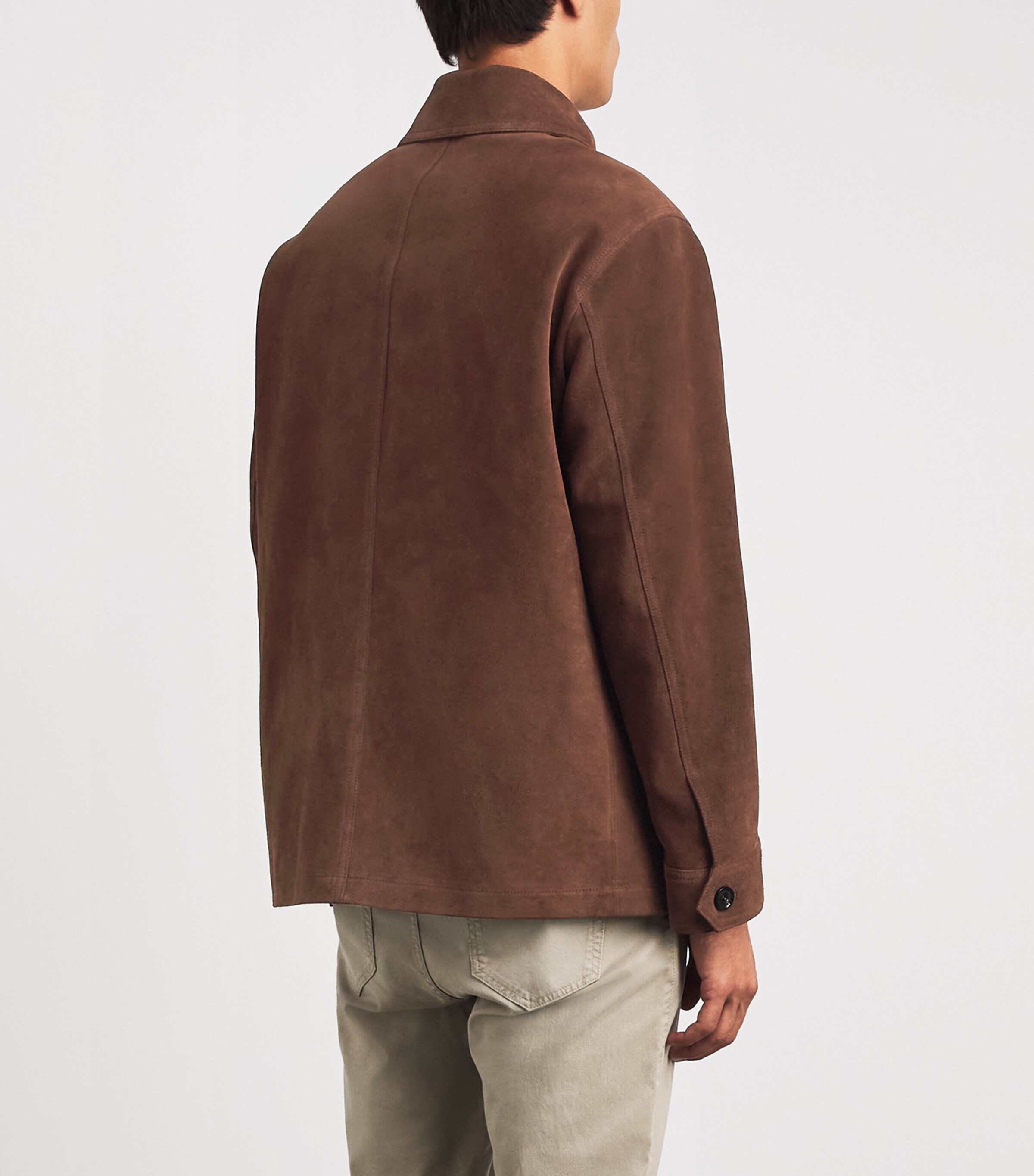 Purdey Mens Suede Lyall Jacket Coffee Image 5