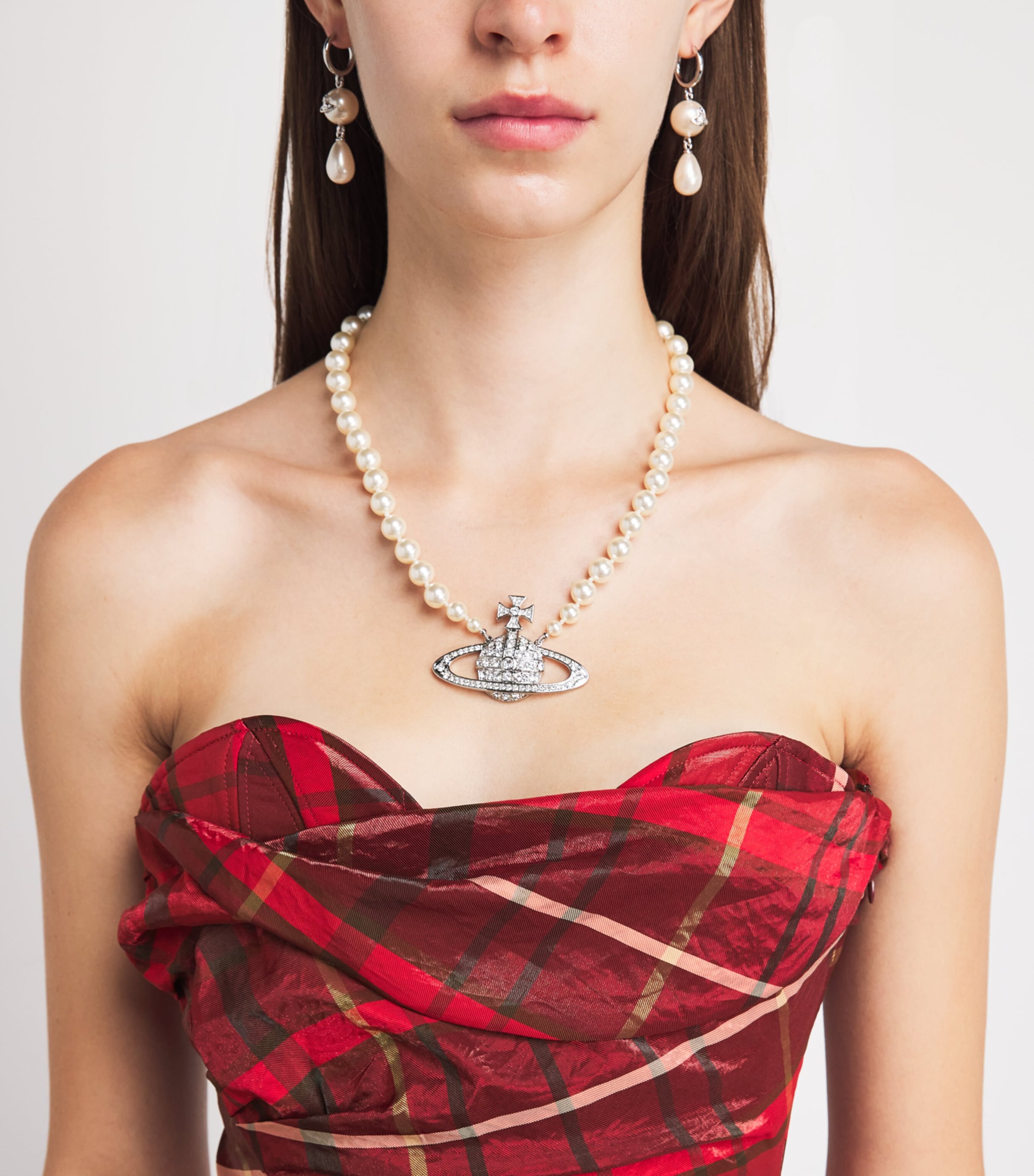 Vivienne Westwood Womens Spiral Midi Dress Shiny Bordeaux Image 3