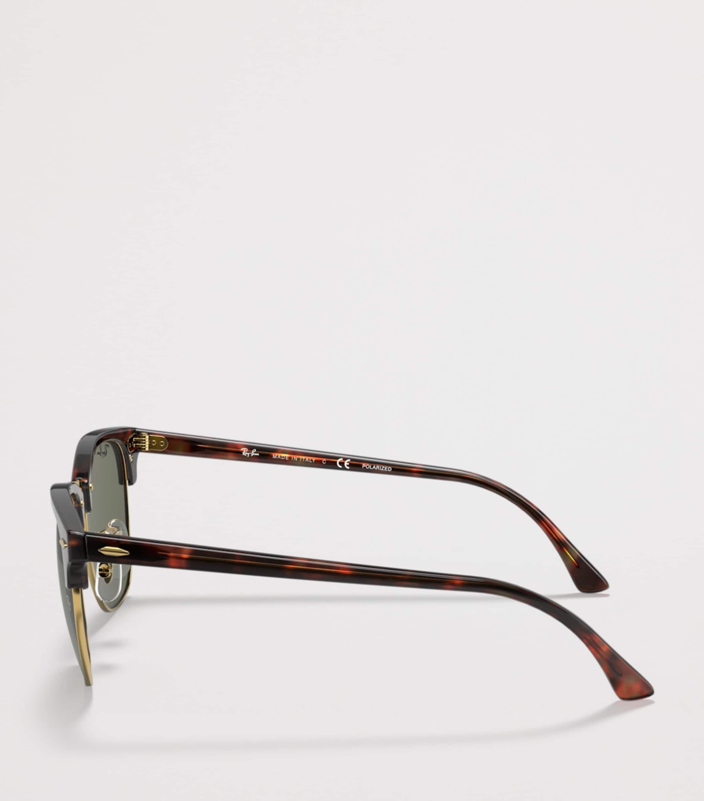 Ray-Ban RB3016 Clubmaster Classic Square Sunglasses Brown Image 3