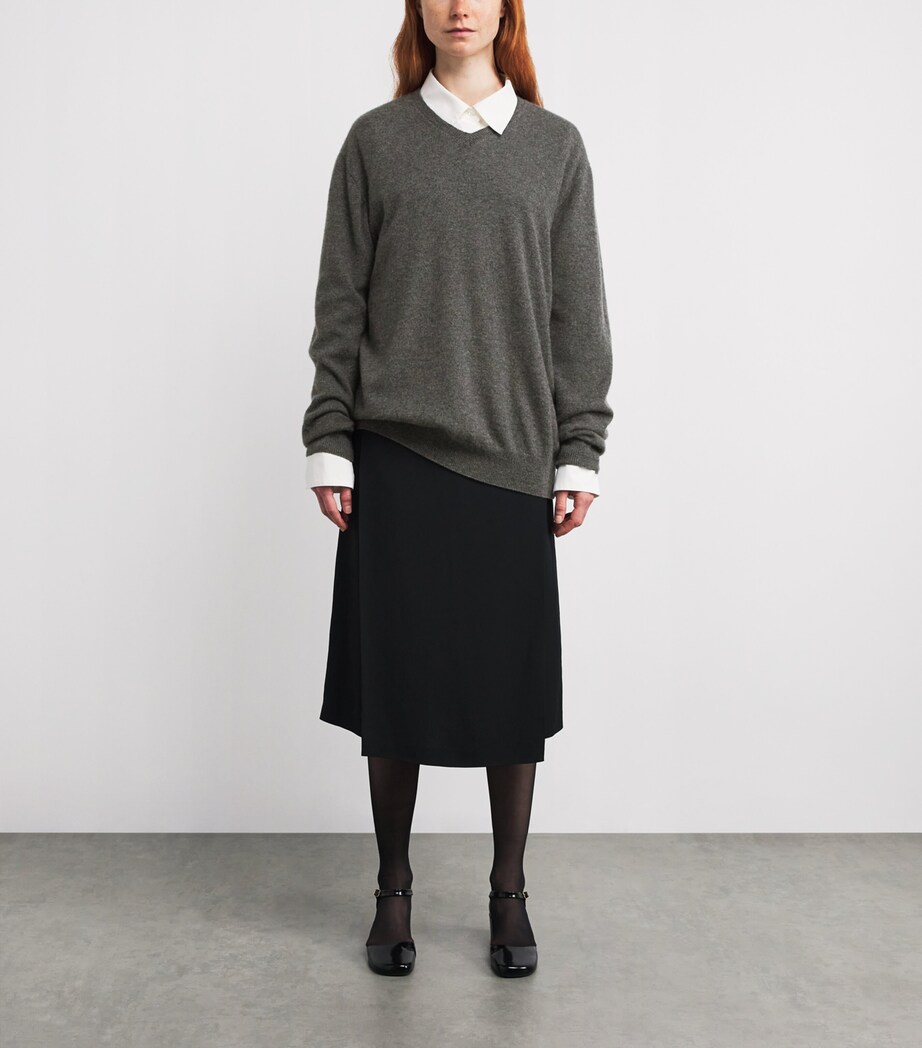 Ligeia Cashmere Sweater MEDIUM GREY MELANGE Image 2