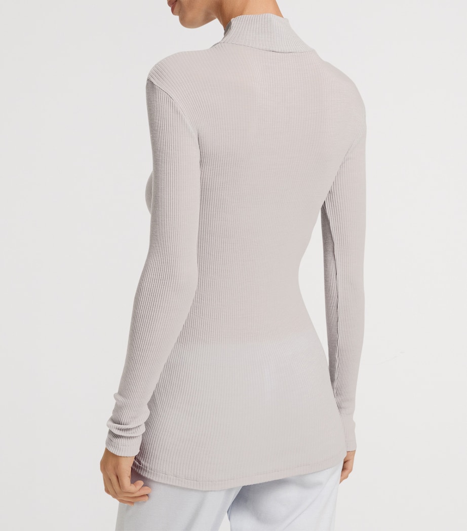 Wool-Silk Celeste T-Shirt SILVER VAPOR Image 4