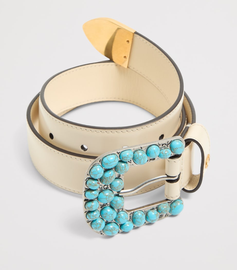 Valentino Garavani Leather VLogo Signature Belt Ren Image 2