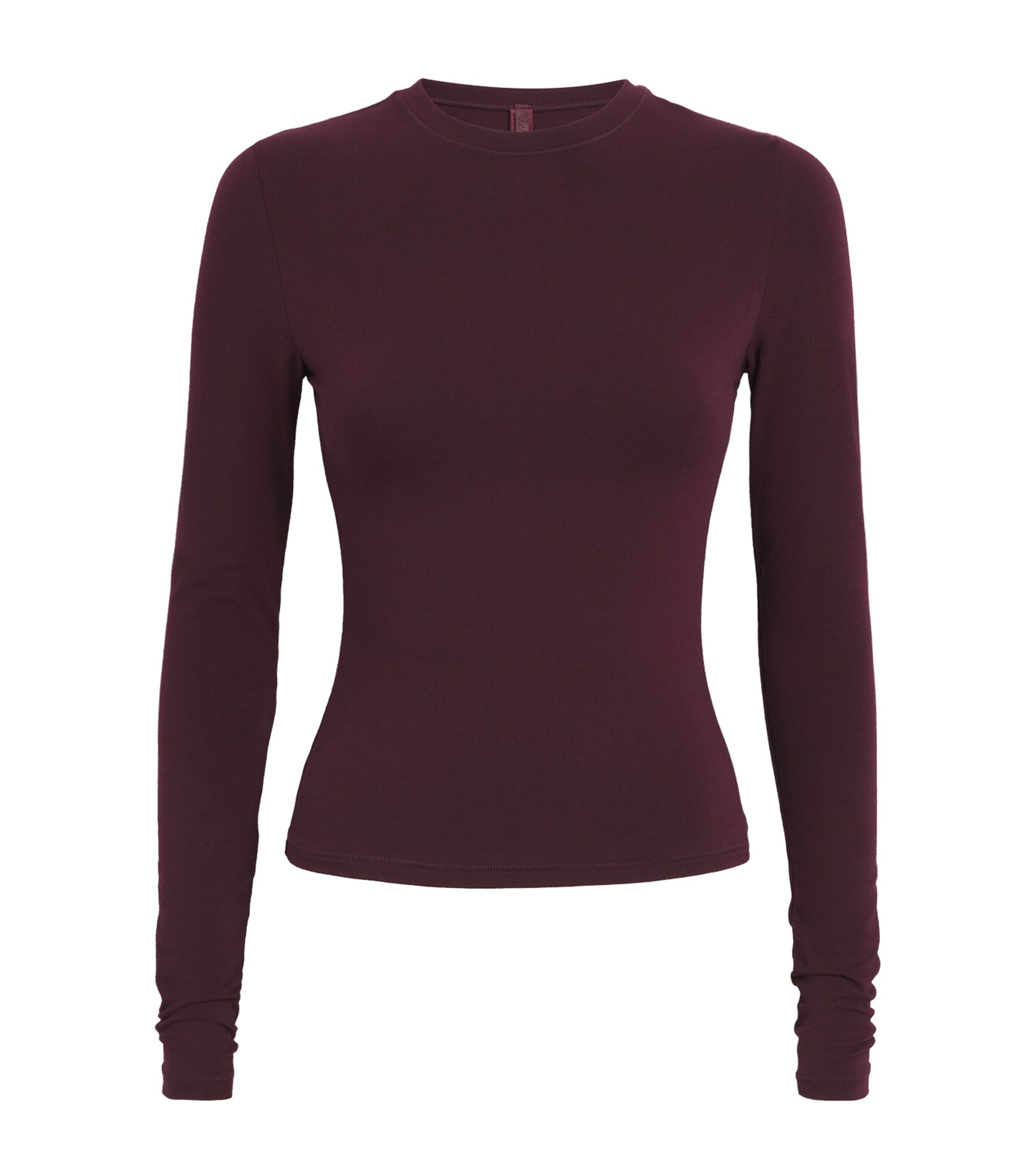 Skims Cotton Jersey Long-Sleeve T-Shirt | Women Clothing | Tops | T-Shirts | Loungewear | Lounge Bottoms | Designers | Skims | Nightwear