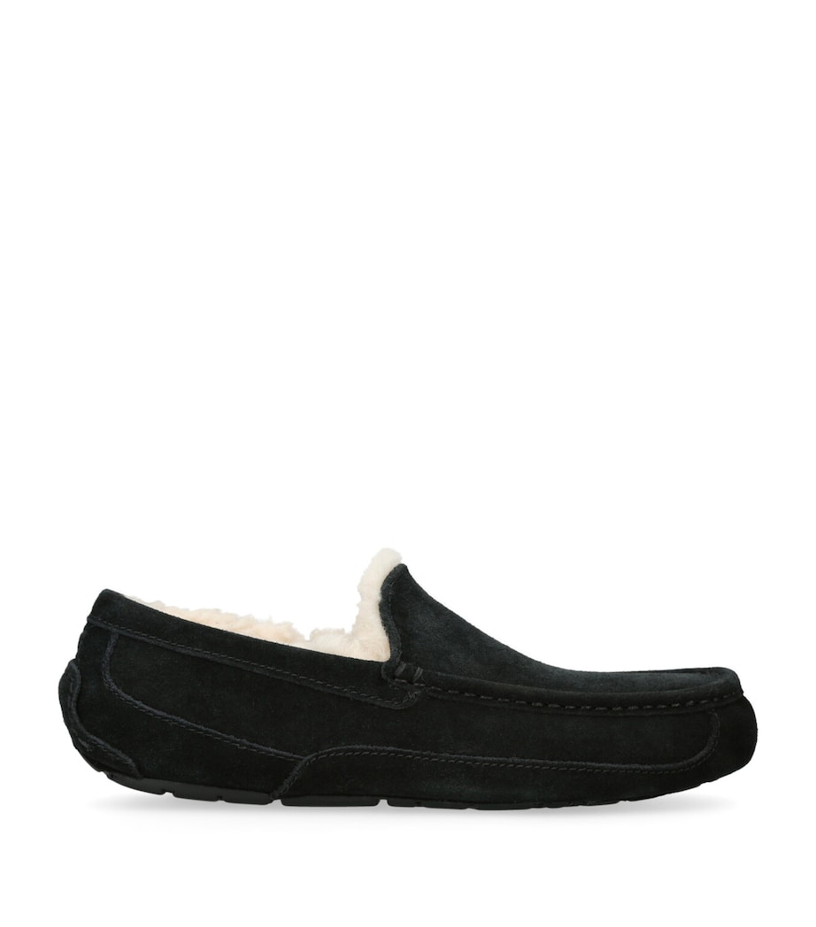 Suede Ascot Slippers BLACK Image 1