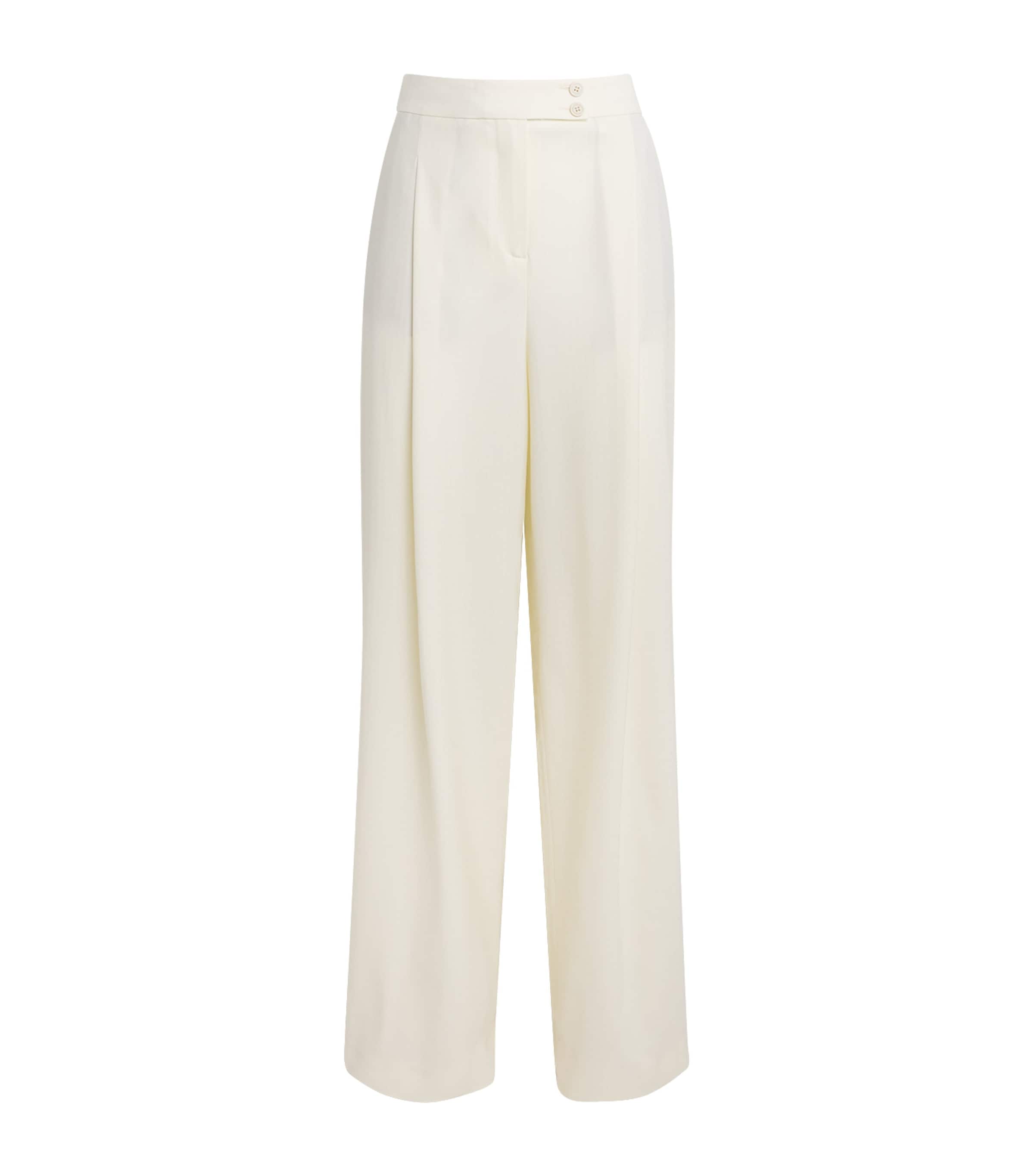 Eleventy Womens Wool-Blend Straight Trousers Avorio Image 1