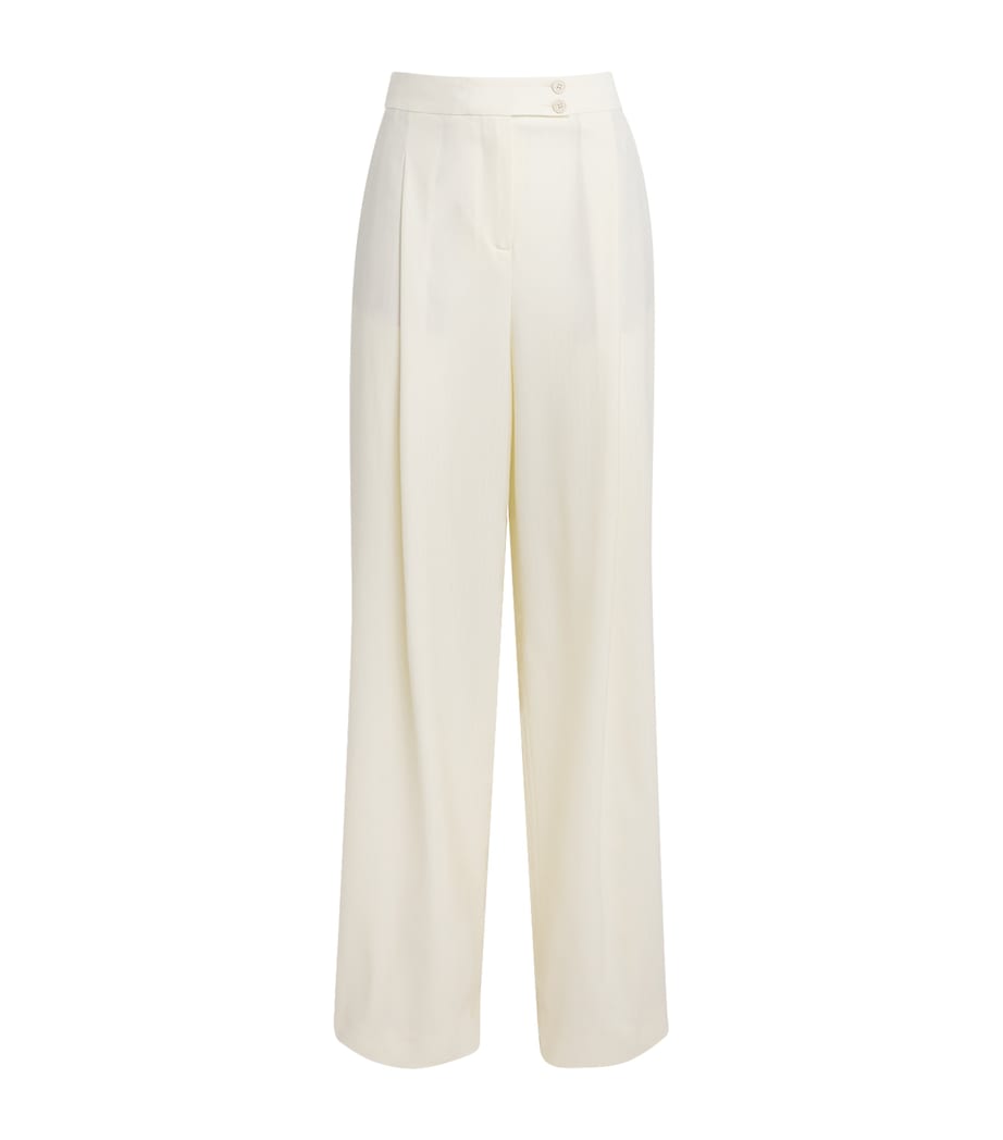 Eleventy Womens Wool-Blend Straight Trousers Avorio Image 1