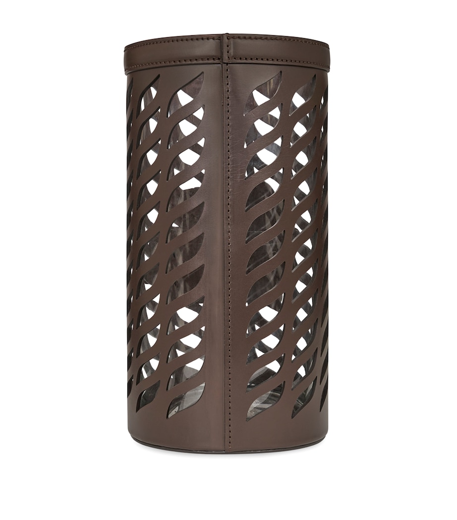 Leather Drill Vase (30.5cm) M0696 DRK BRWN Image 2