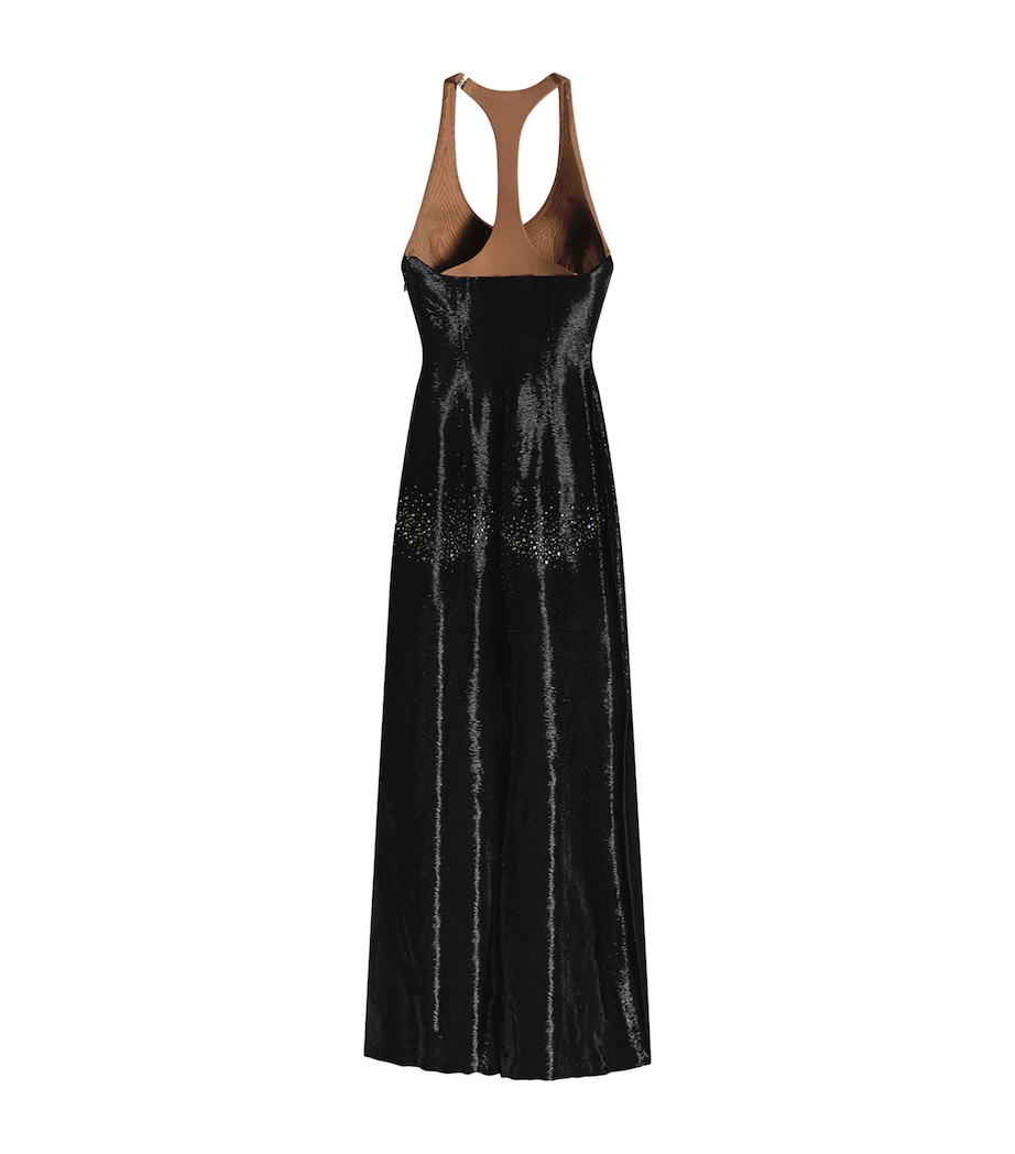 Schiaparelli Womens Silk Embellished Maxi Dress Black Image 6