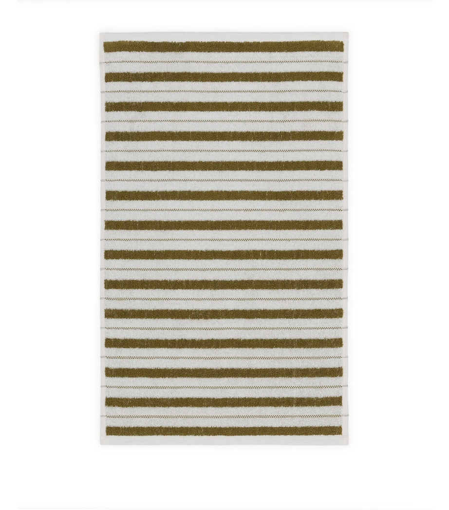 Organic Cotton San Luis Hand Towel (30cm x 80cm) CAPER / CHALK Image 2