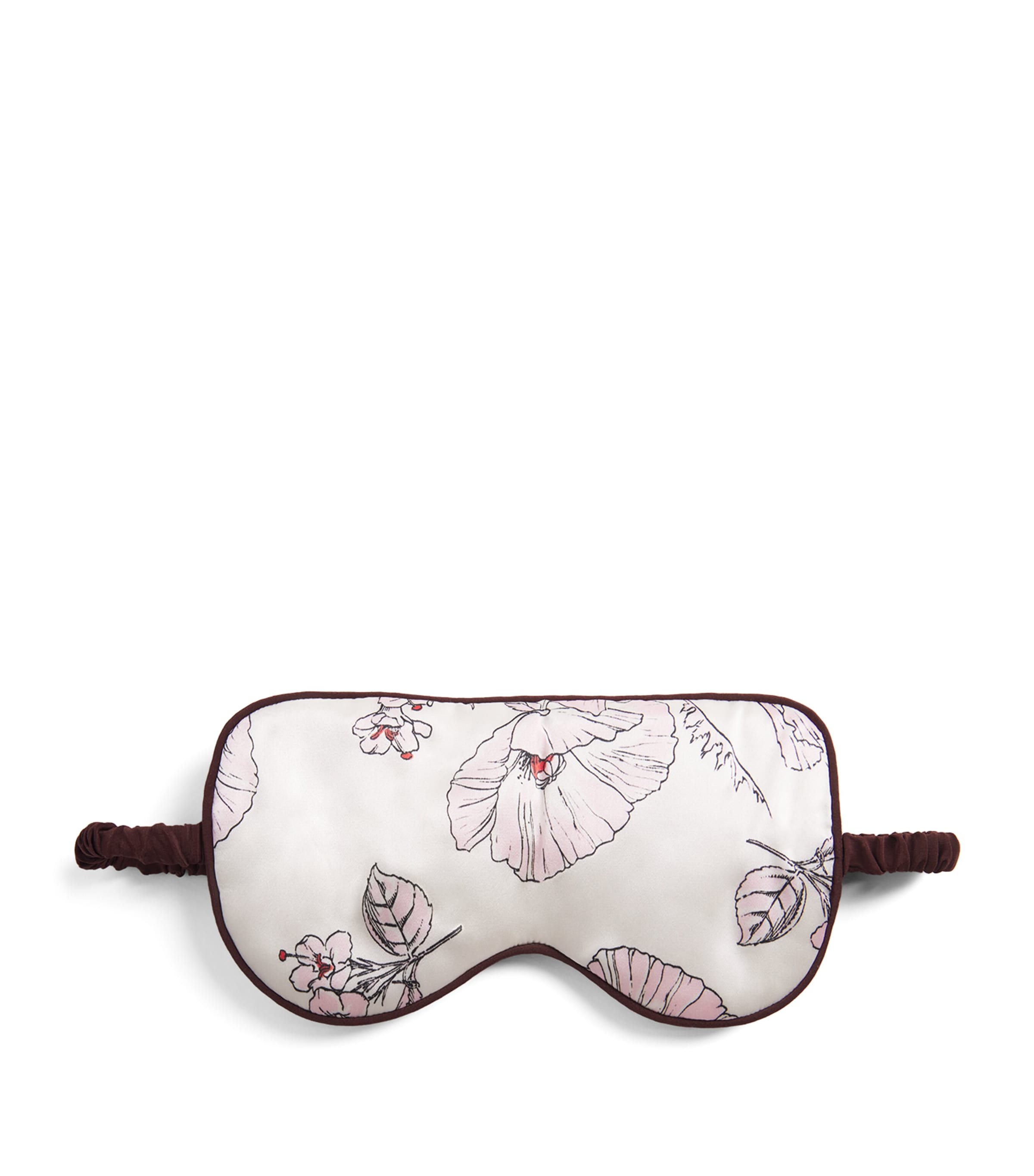 Olivia von Halle Womens Silk Rosalia Poppies Eye Mask Rosalia Image 1