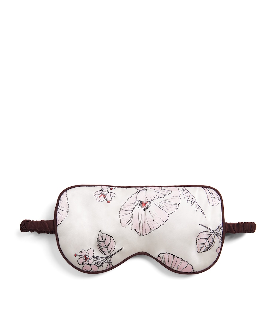 Olivia von Halle Womens Silk Rosalia Poppies Eye Mask Rosalia Image 1
