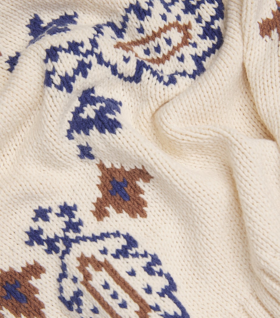 Cotton-Blend Jacquard Sweater Vest IVORY Image 5