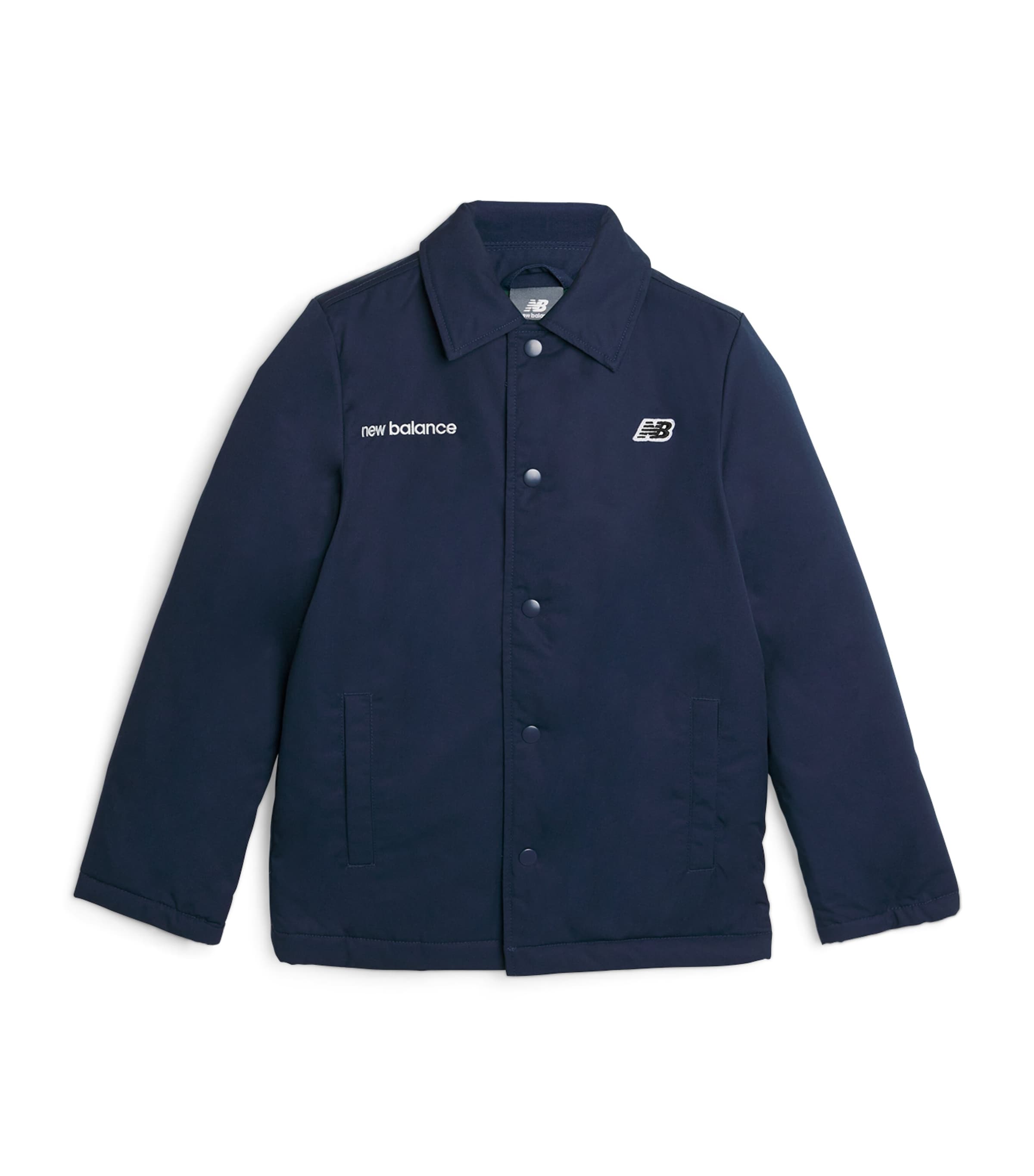 Shop New Balance Premium Coach Jacket In Navy