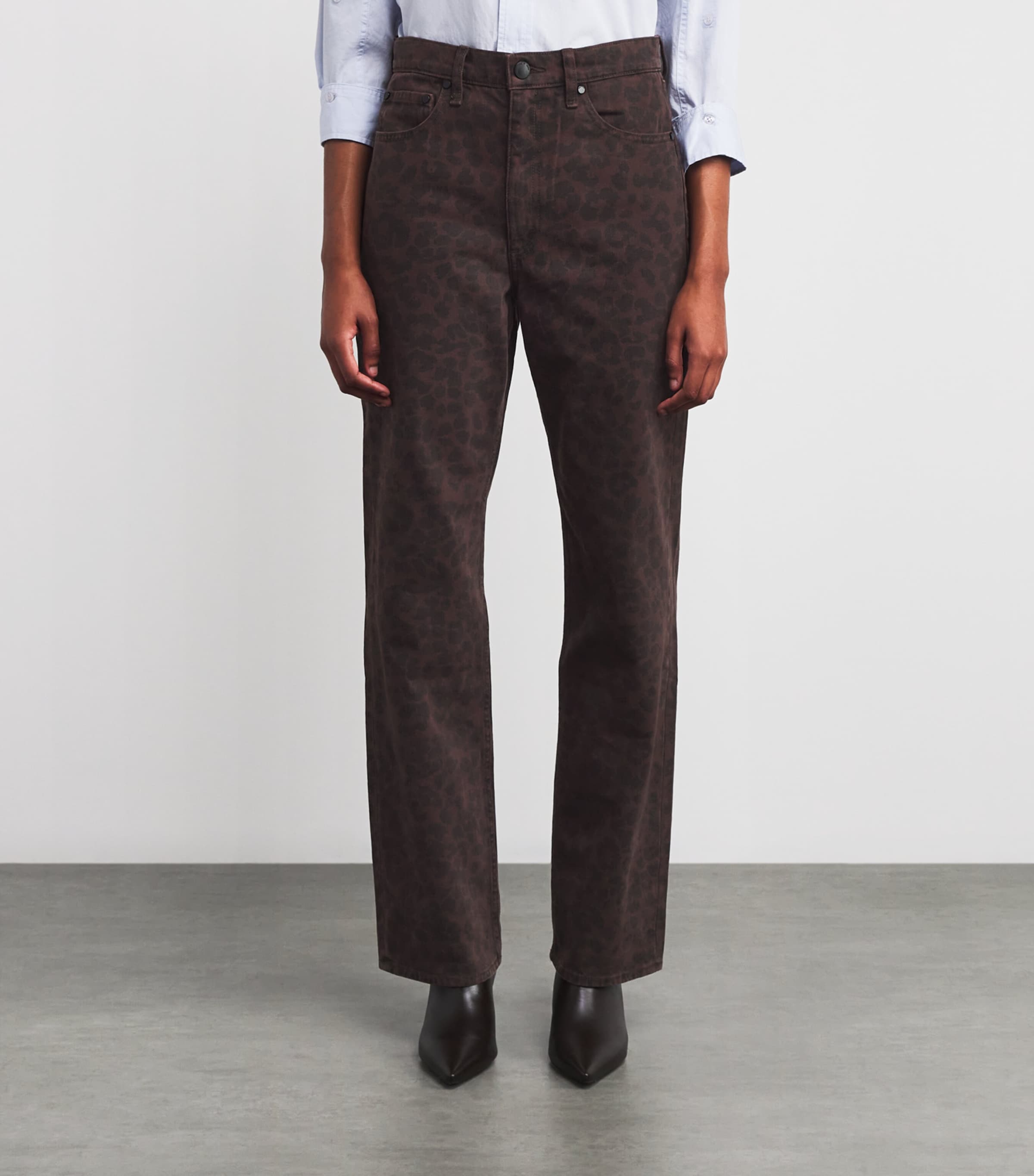 Leopard Shea Straight High-Rise Jeans LEOPARD Image 3