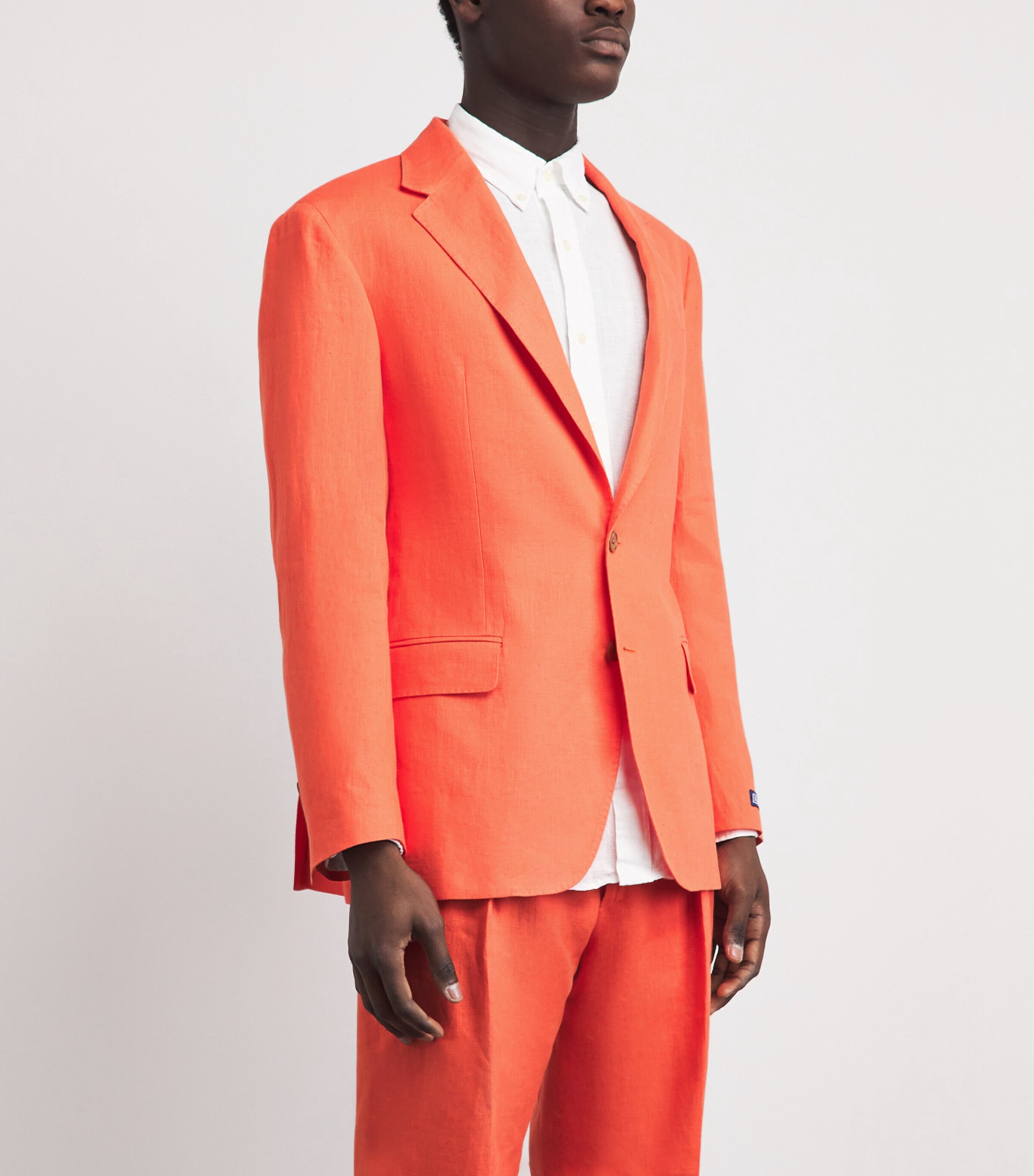 Polo Ralph Lauren Mens Linen Single-Breasted Blazer Spring Melon Image 4