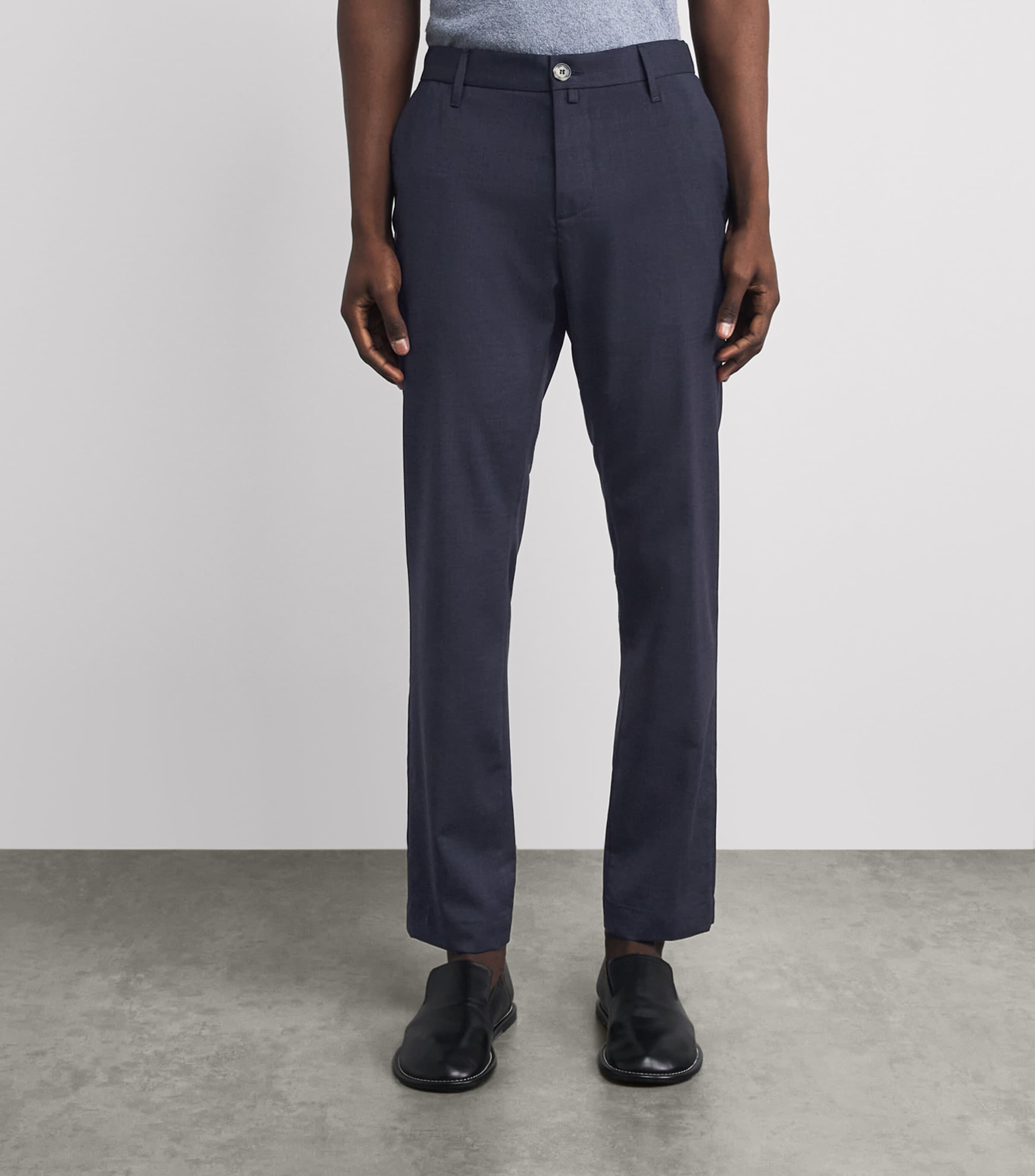 Jacob Cohën Mens Cotton Straight Chinos Dark Blue Image 4