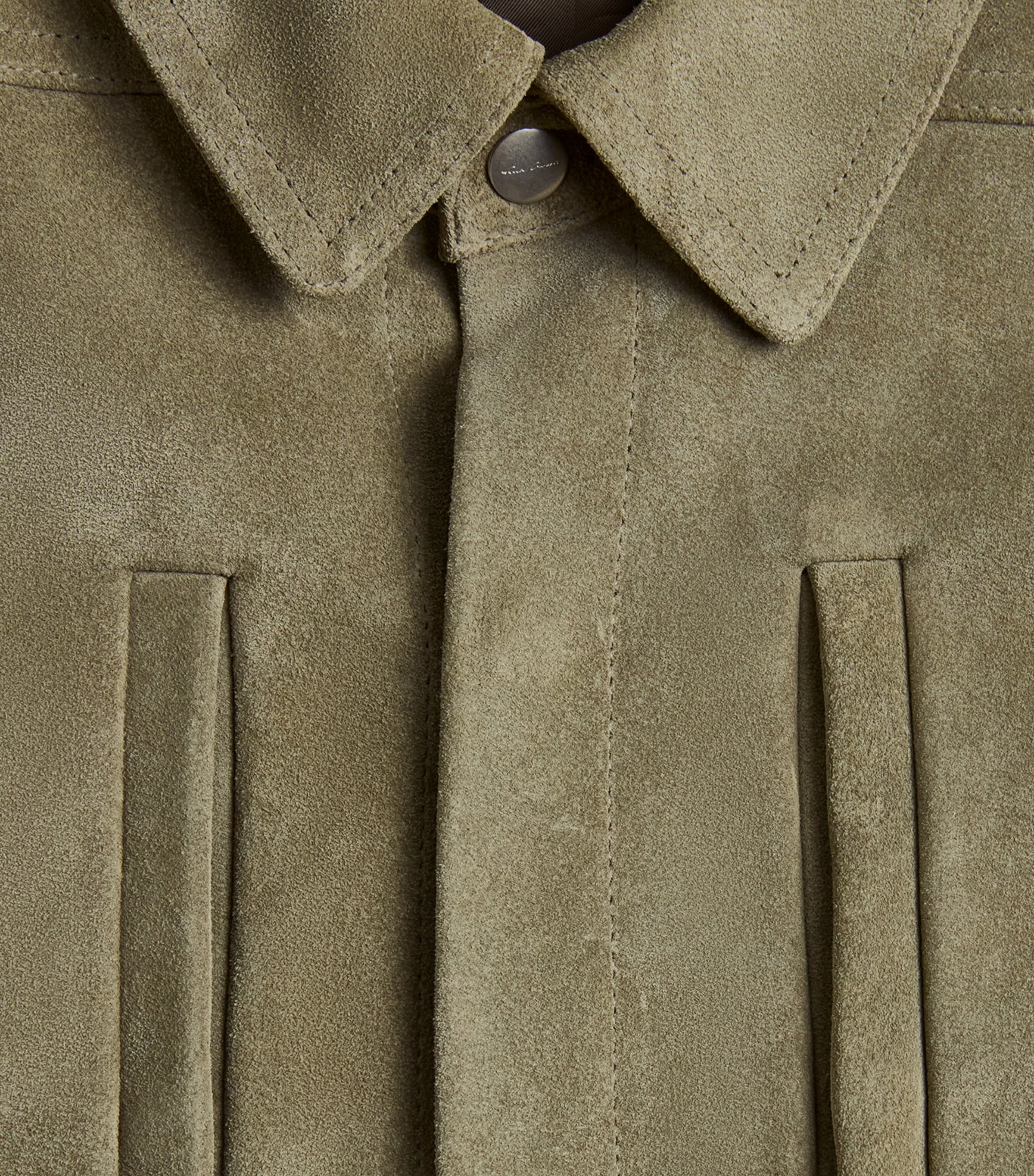 Rick Owens Mens Alice Suede Jacket Dirty Pearl Image 6
