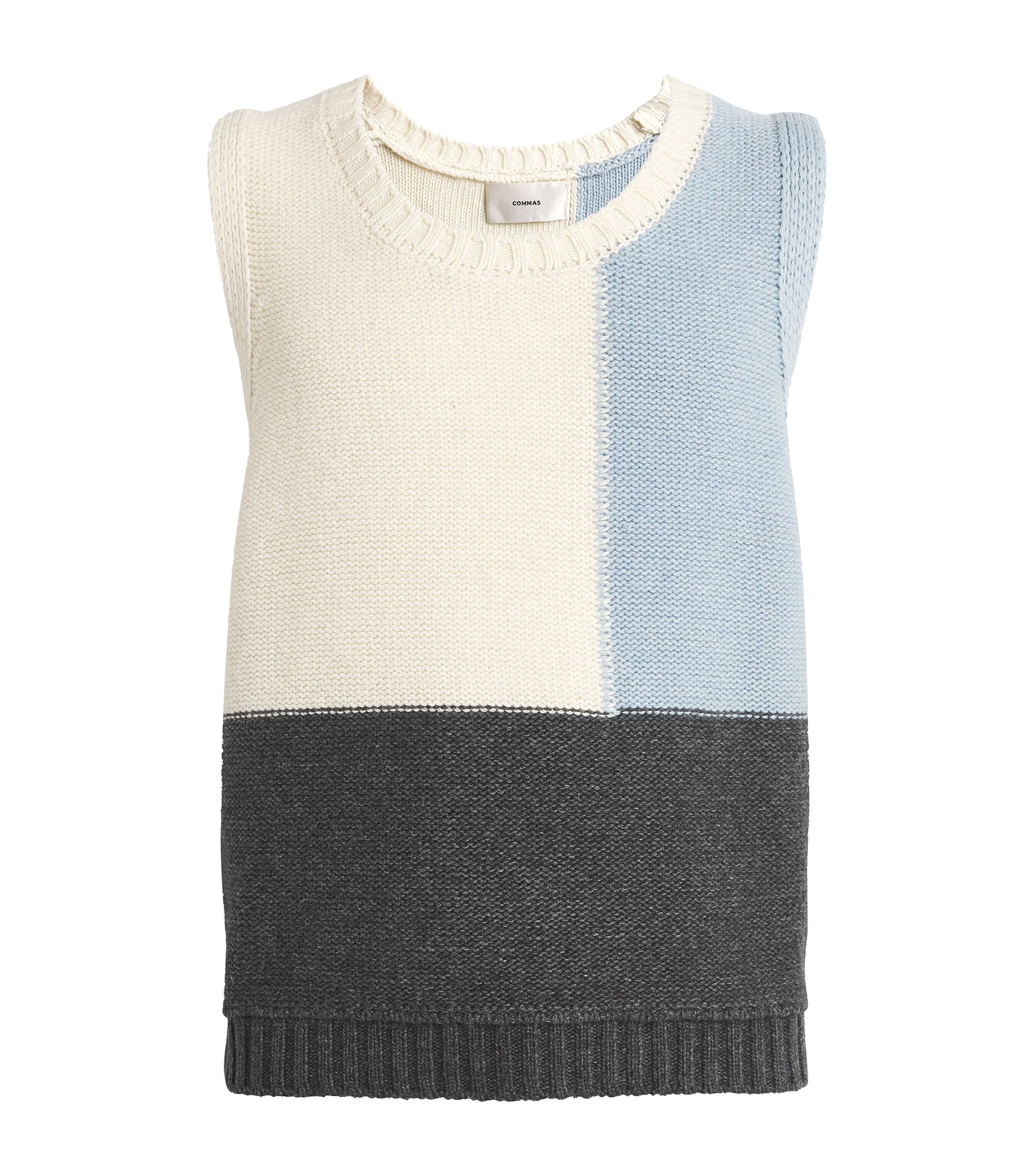 Shop Commas Colour Block Sweater Vest