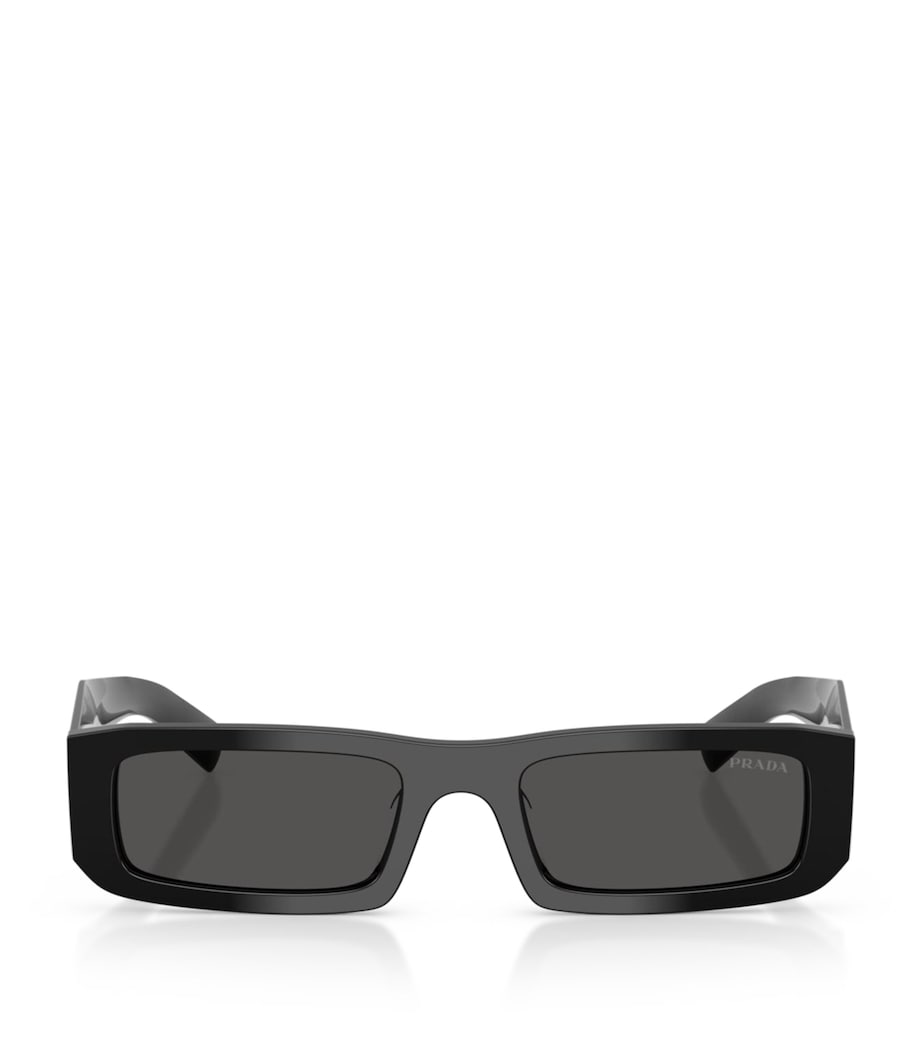 Prada Acetate Rectangle Sunglasses Black Image 1
