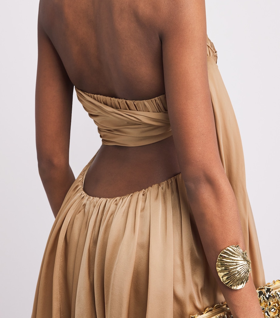 Zimmermann Gold Silk Alchemy Billow Maxi Dress | Harrods KW Zimmermann Gold Silk Alchemy Billow Maxi Dress | Harrods KW