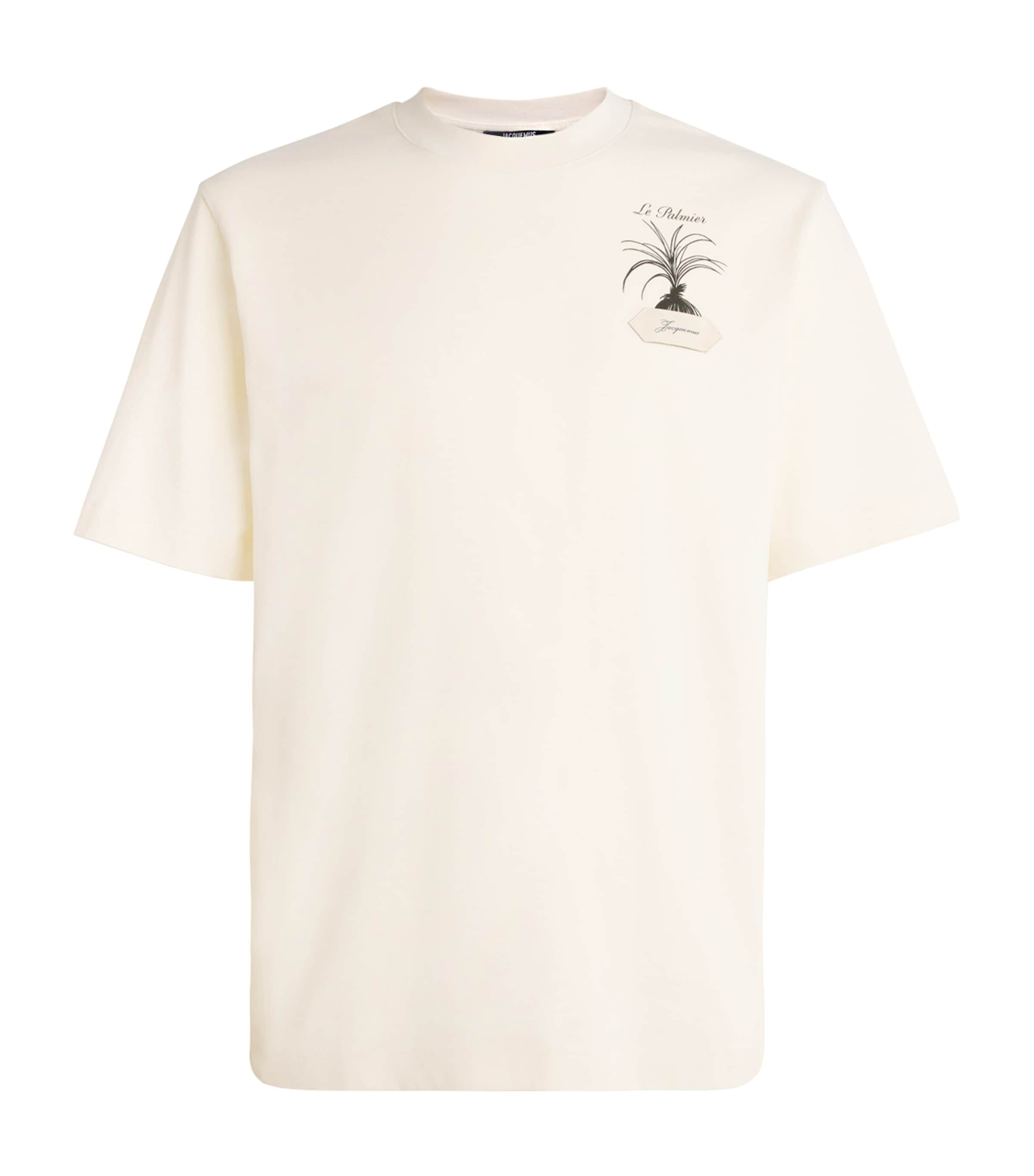 Jacquemus Mens Cotton Palmier T-Shirt Plmr Prnt/clsn Image 1