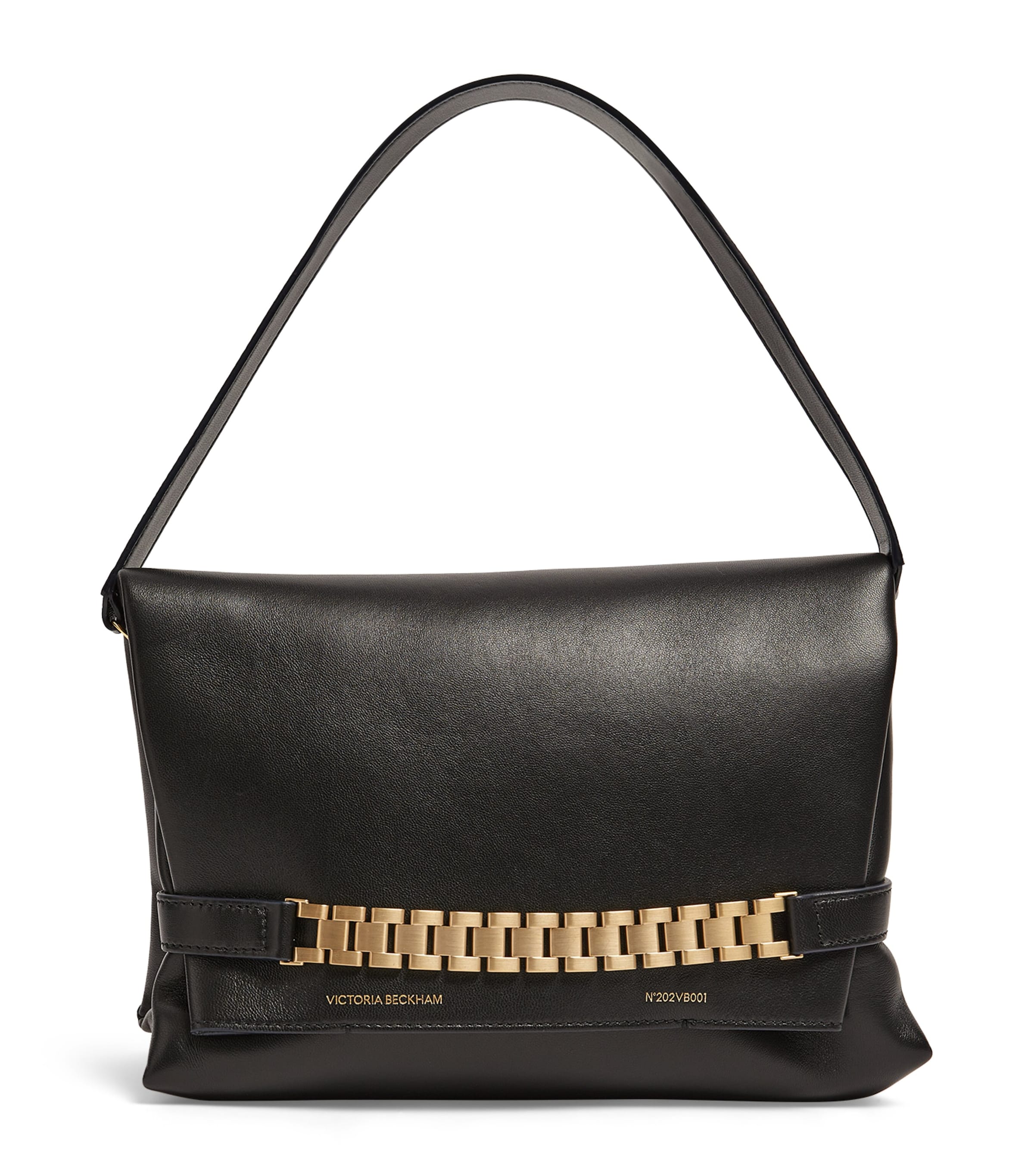 Victoria Beckham Leather Mini Chain Pouch In Black