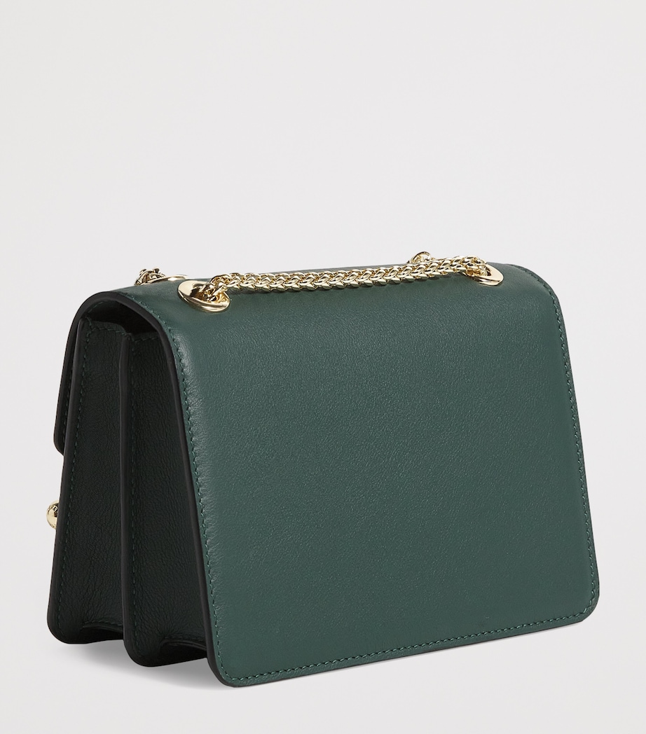 Mini Leather East-West Shoulder Bag BOTTLE GREEN Image 3