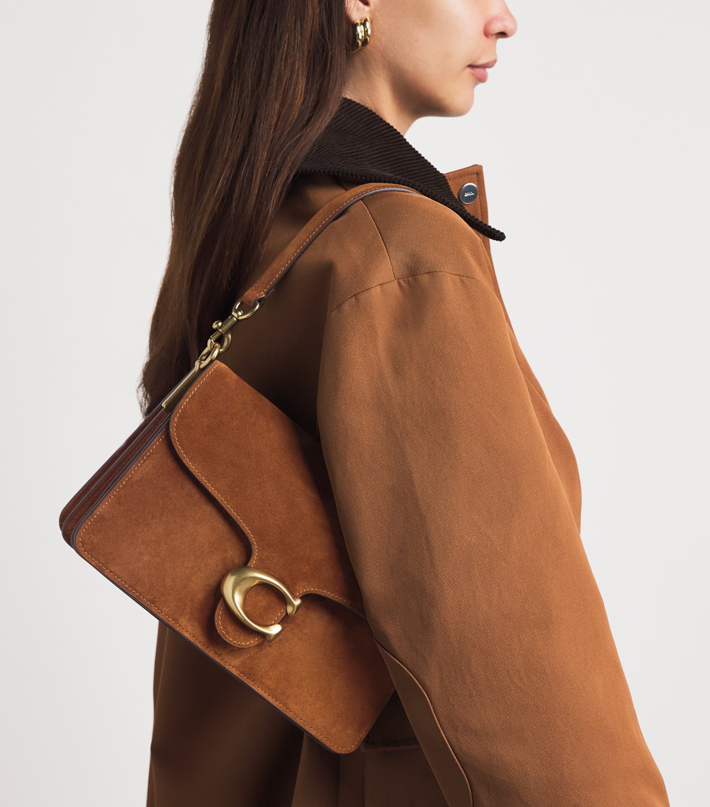 Coach Brown Suede Tabby 30 Shoulder Bag | Harrods US