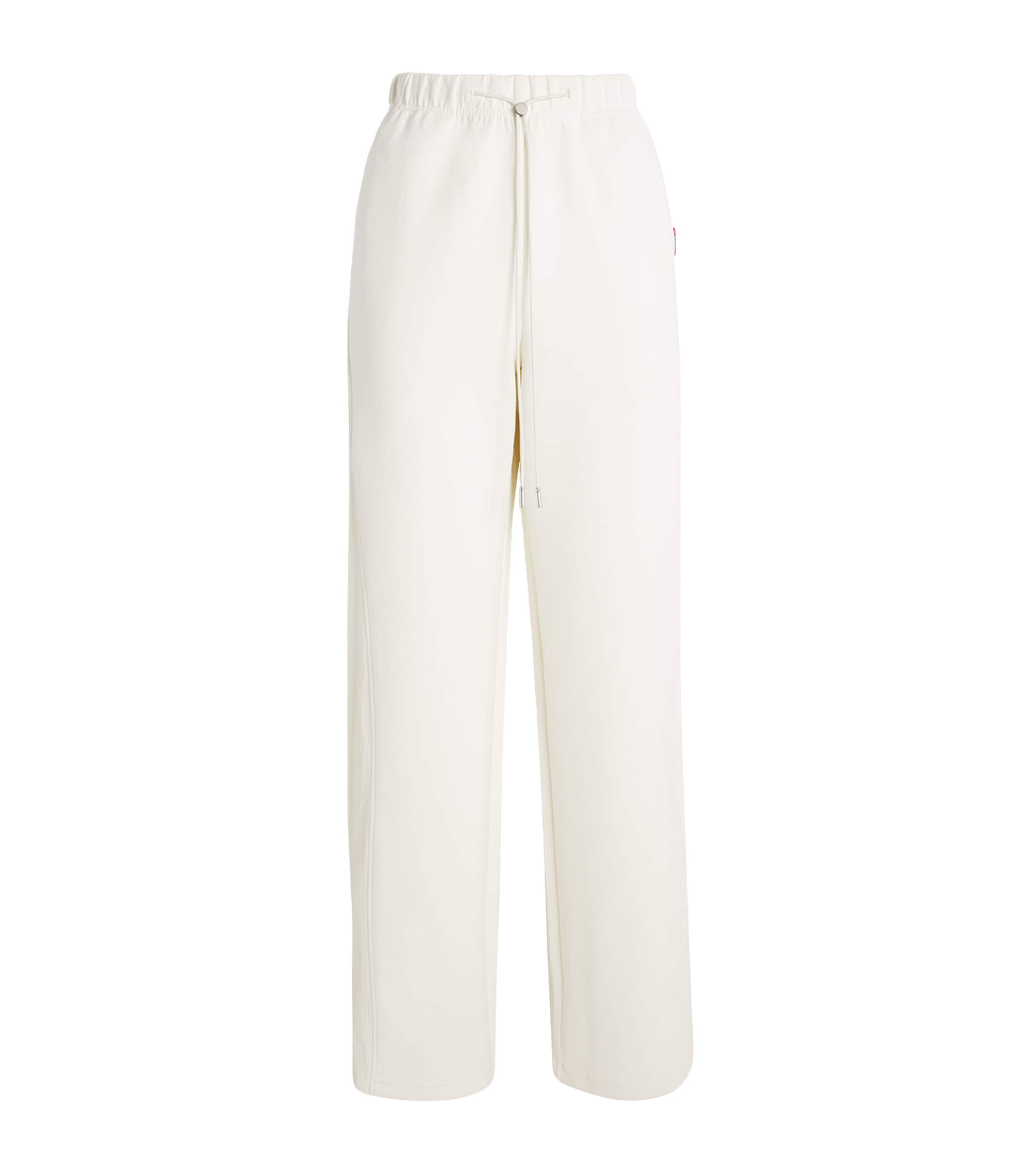 Max & Co Cotton-blend Jersey And Canvas Sweatpants In White