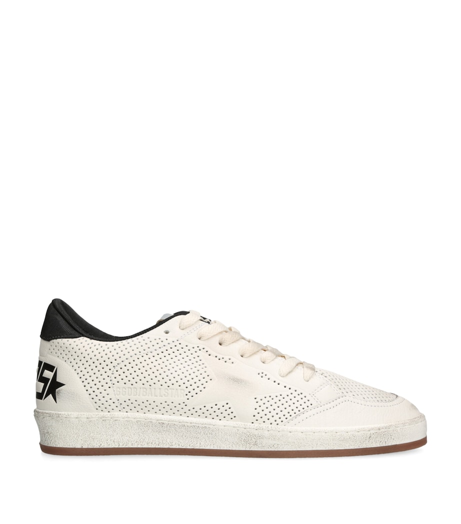 Golden Goose Leather Ball Star Low-Top Sneakers White/blk Image 1