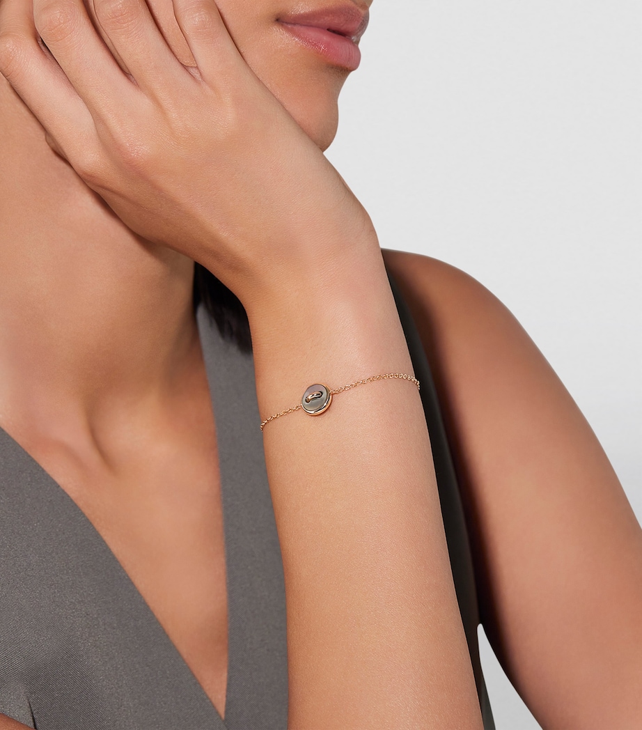 Rose Gold, Diamond and Mother-of-Pearl Pom Pom Dot Bracelet DB0MP Image 2