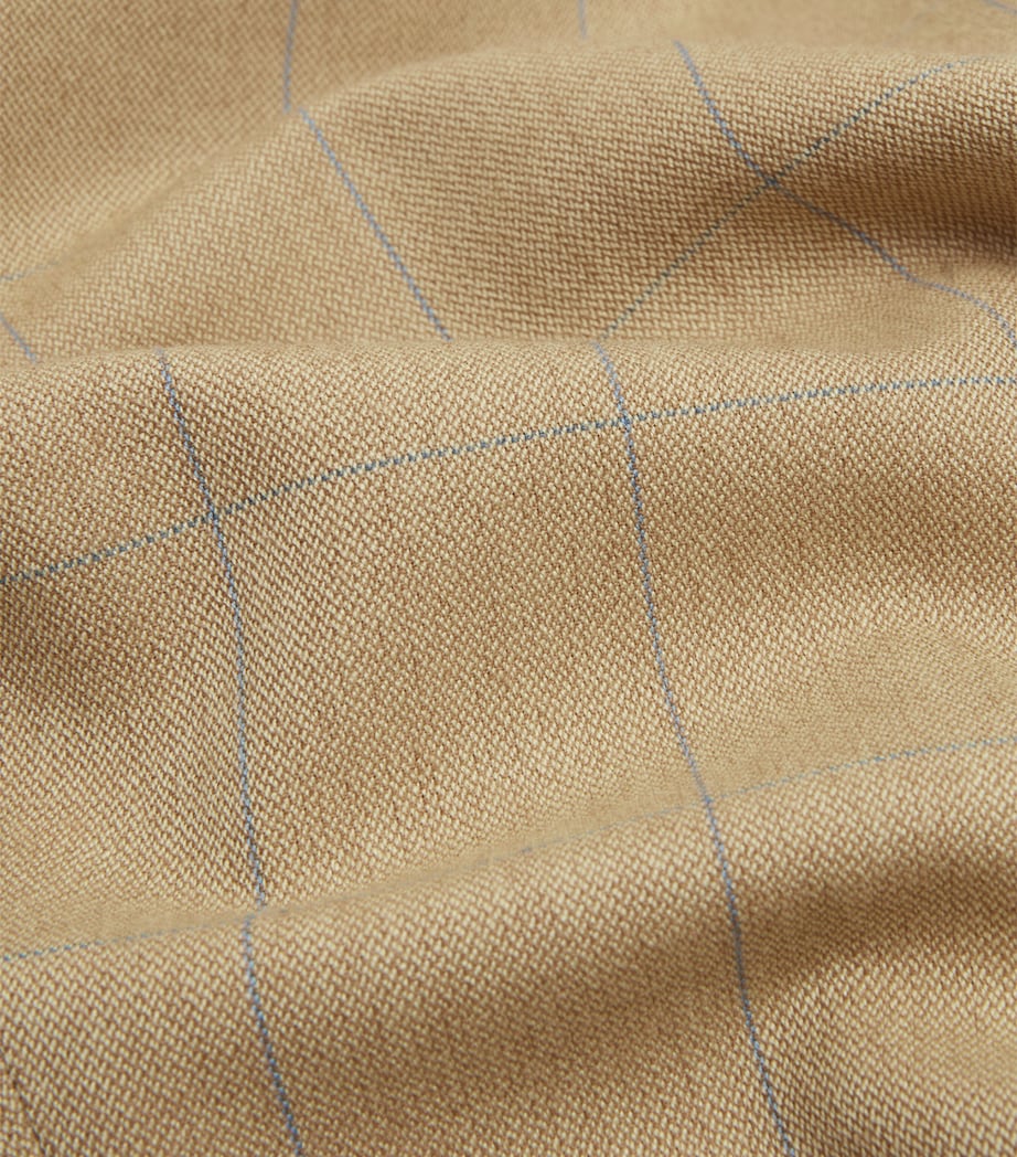 Wool Twill Windowpane Check Bourdon Blazer 742PASTEL YELLOW Image 7