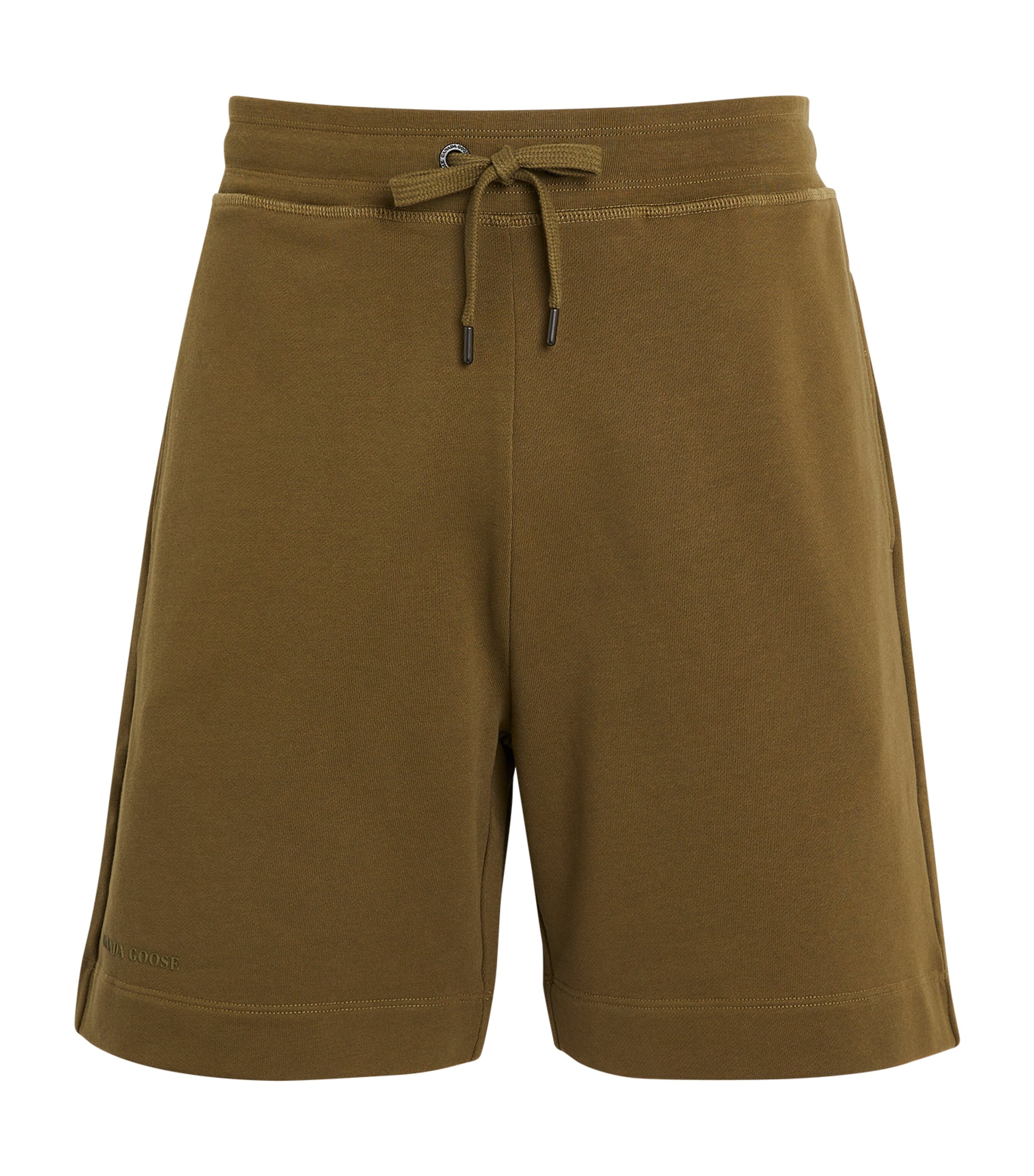 Shop Canada Goose Cotton Huron Sweatshorts In Green