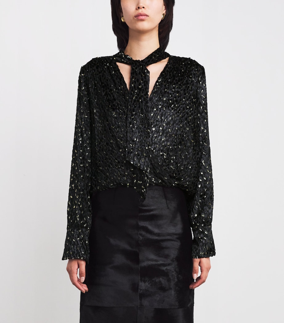 Kayliegh Pussybow Blouse BLACK MULTI Image 3